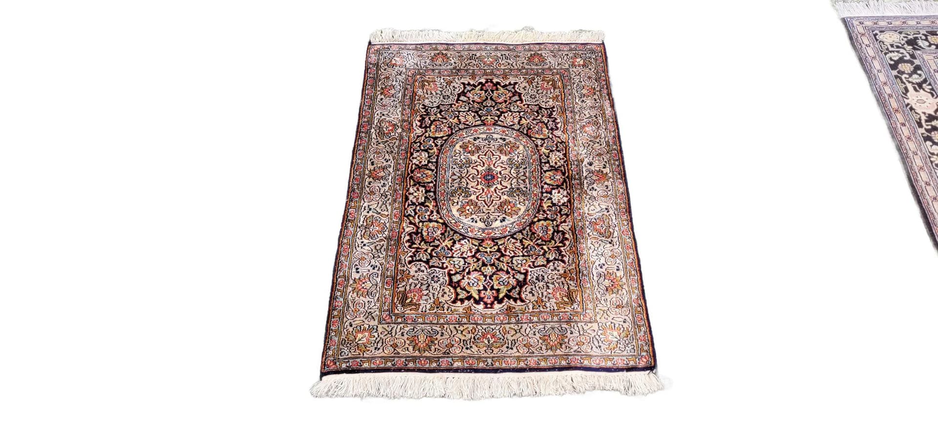 Dywan Indo Ghom, 100x63 cm, maroon, jedwab, Indie