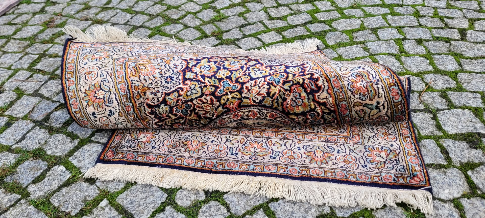 Dywan Indo Ghom, 100x63 cm, maroon, jedwab, Indie - 129958