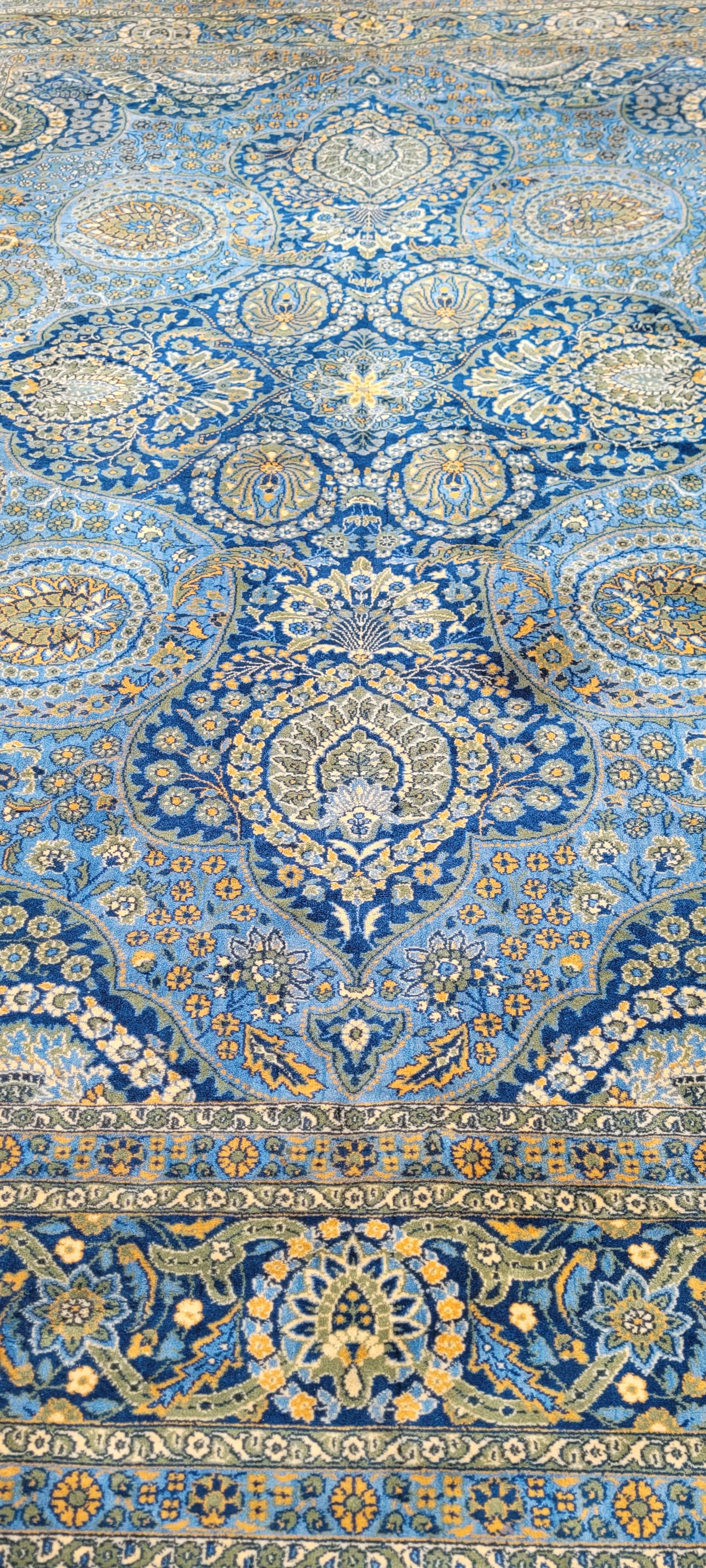 Dywan perski, 250x350 cm, niebieski, wełna, lata 70. - 129988