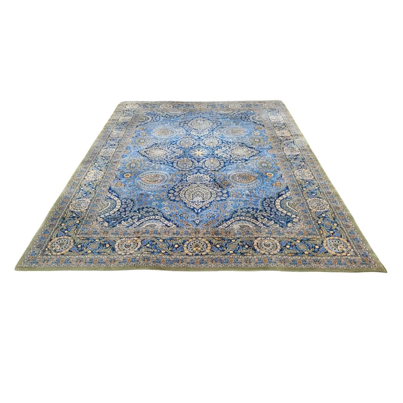 Persian rug, 250x350 cm, blue, wool, 1970s.