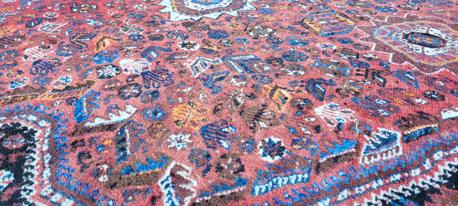 Dywan Kaszkaj, czerwony, wełna, Iran, 216x305 cm - 130100