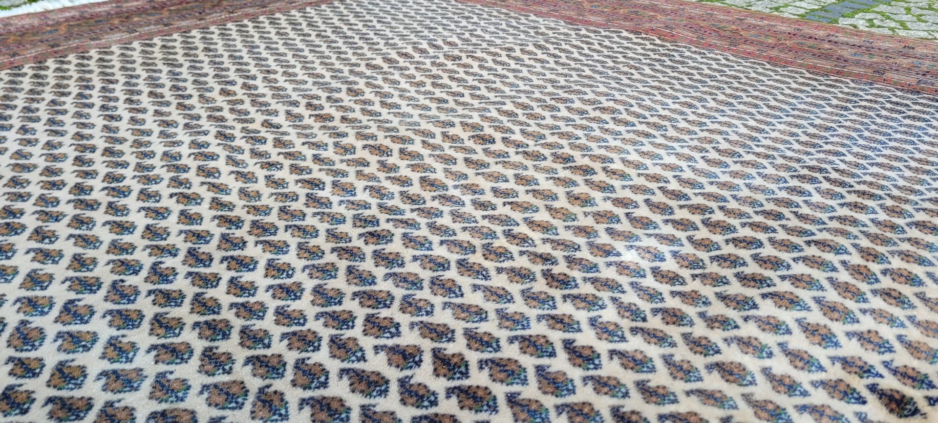 Rug Indo Sarough Mir 247x355 cm, beige wool, India - 130116