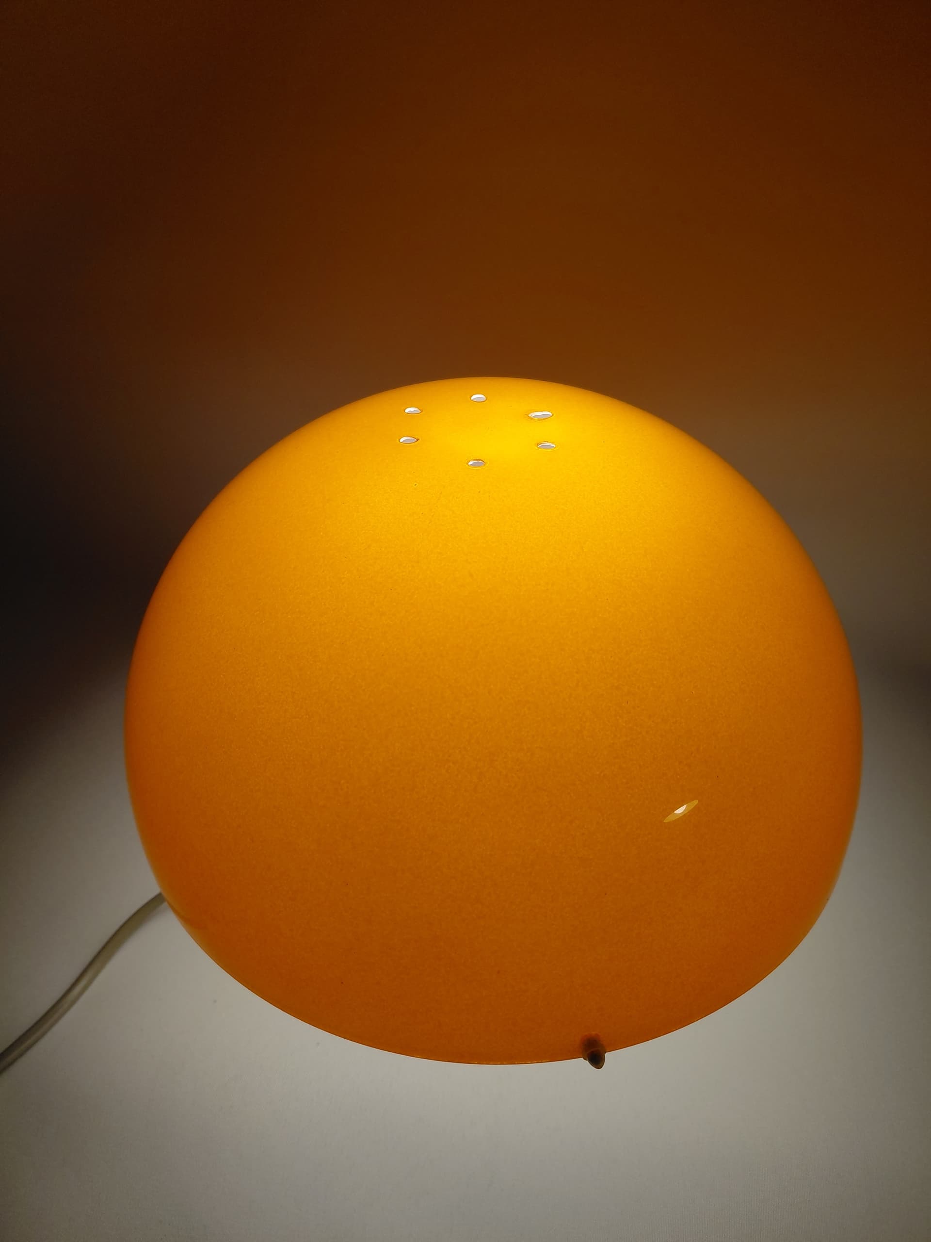 Table Lamp Space Age, orange, plastic, East Germany, 1970s. - 130222