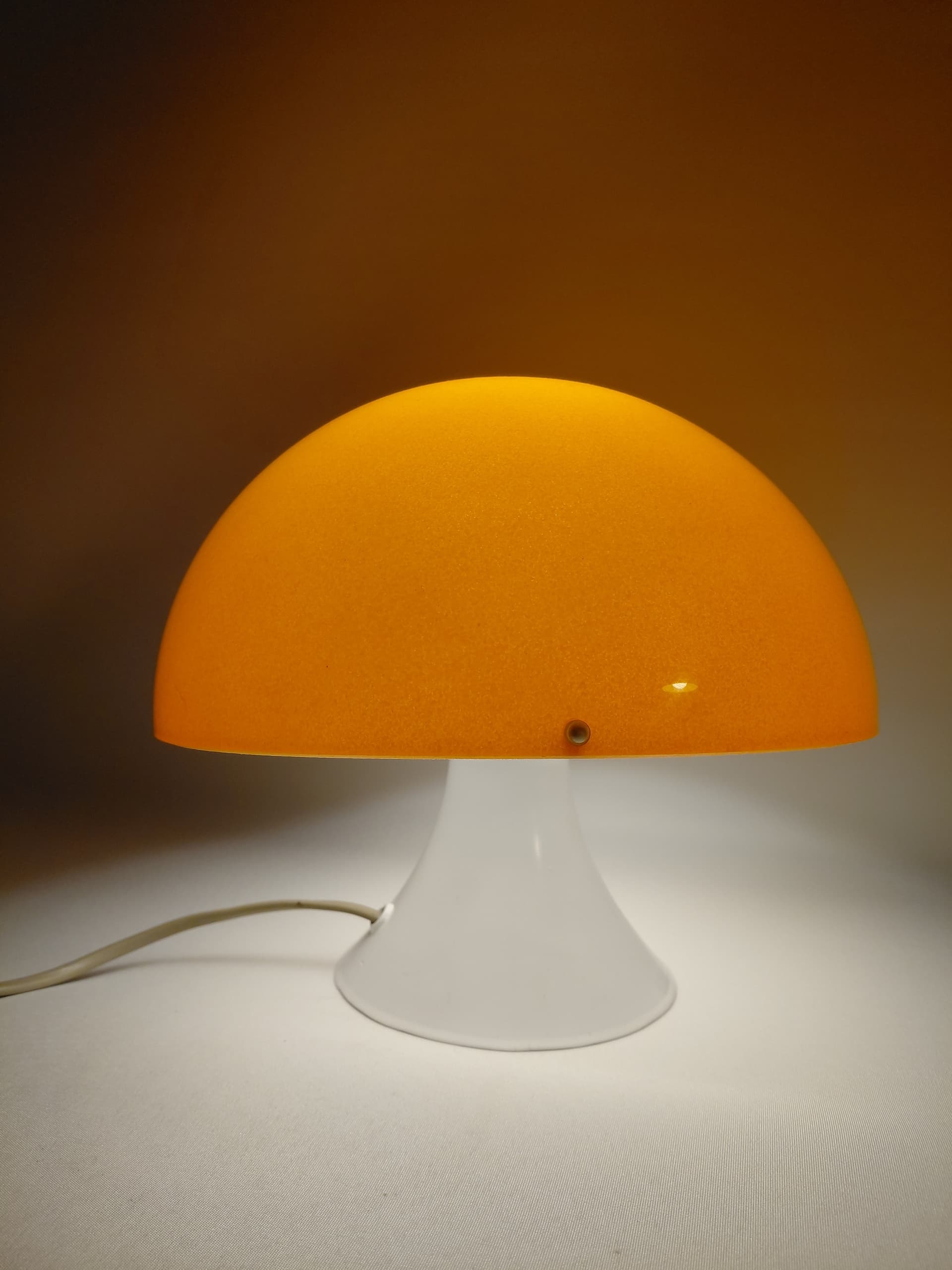 Table Lamp Space Age, orange, plastic, East Germany, 1970s. - 130219