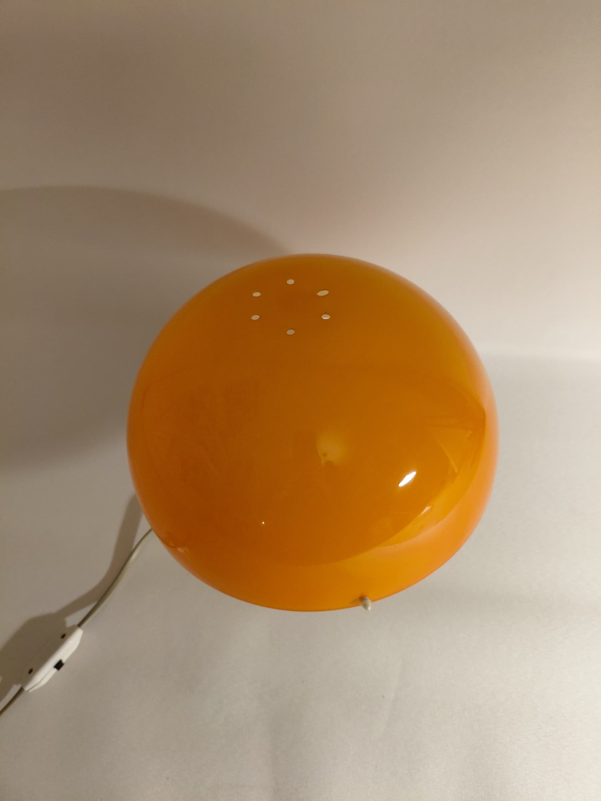 Table Lamp Space Age, orange, plastic, East Germany, 1970s. - 130218