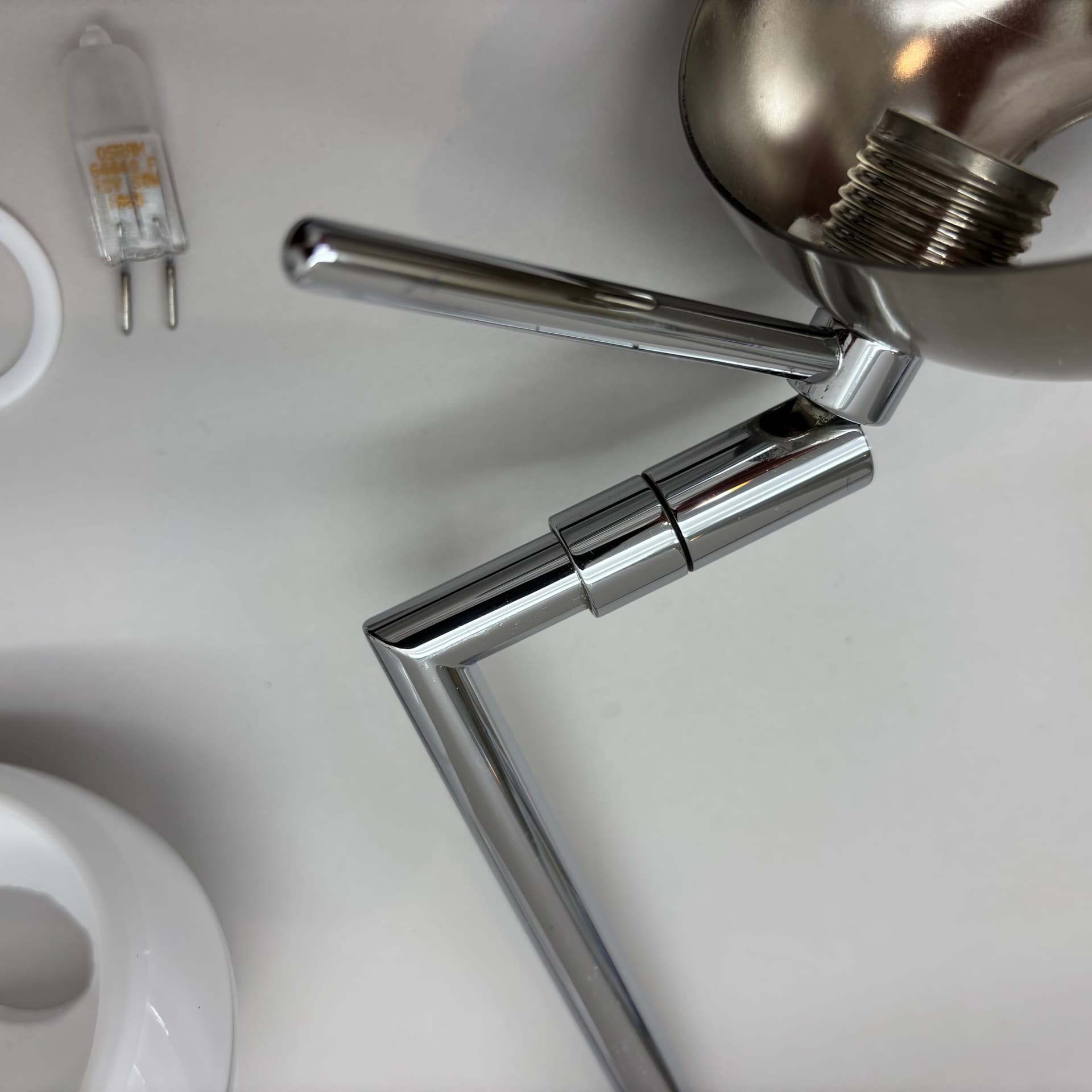 Para kinkietów, srebrny, stal chromowana, B+M Leuchten, Niemcy, lata 90. - 130277