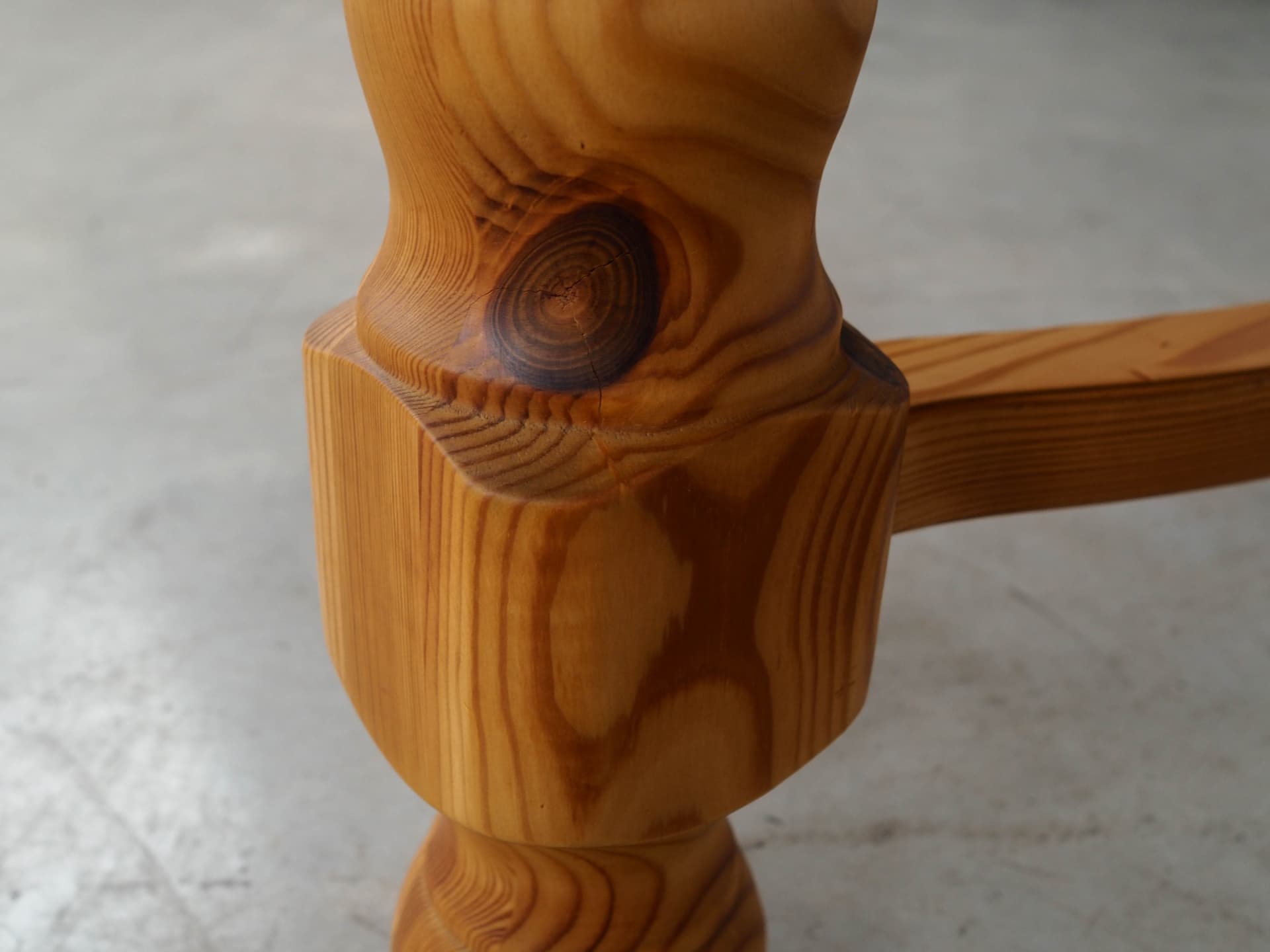 Dining table, light brown pine, Denmark, 1970s. - 130322