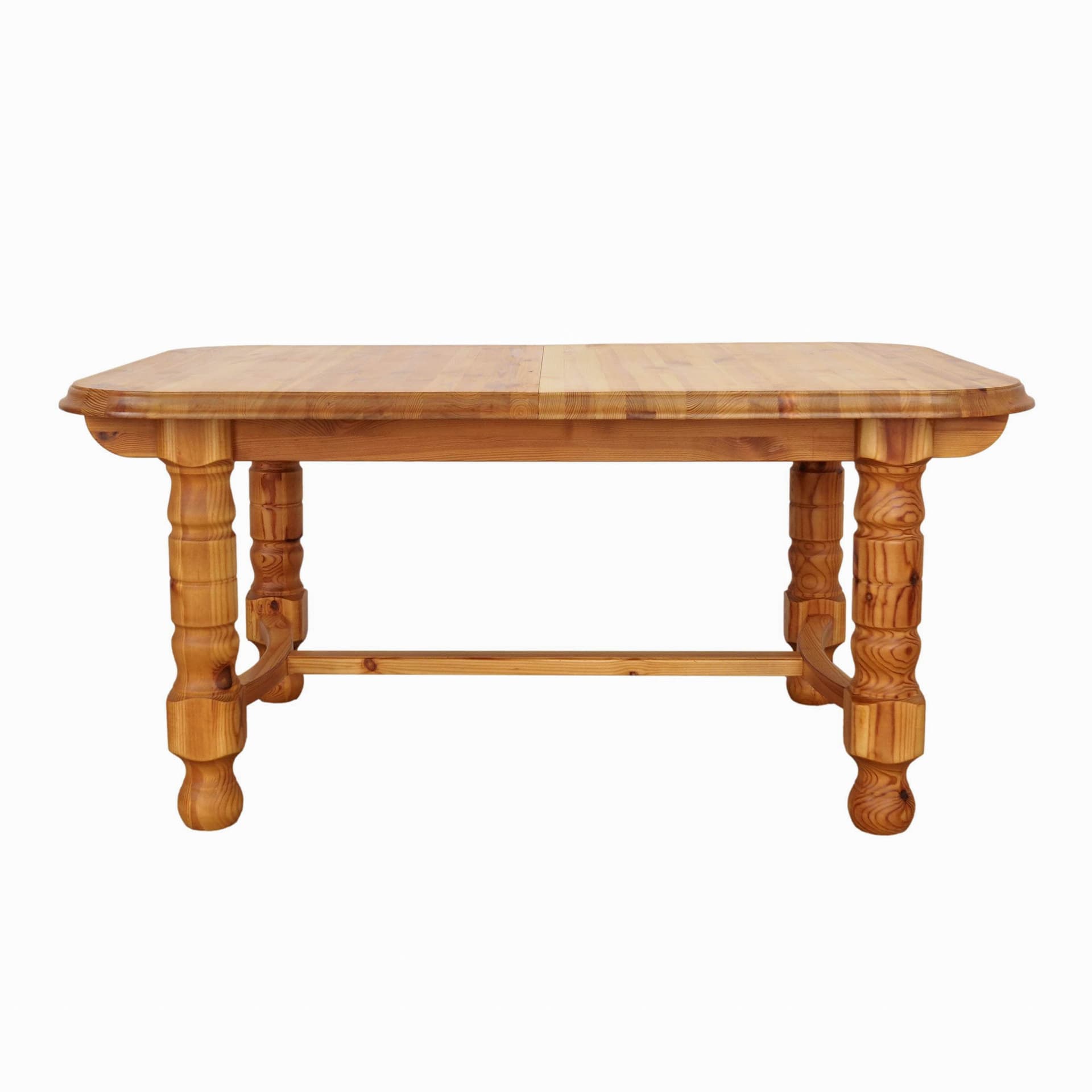Dining table, light brown pine, Denmark, 1970s.