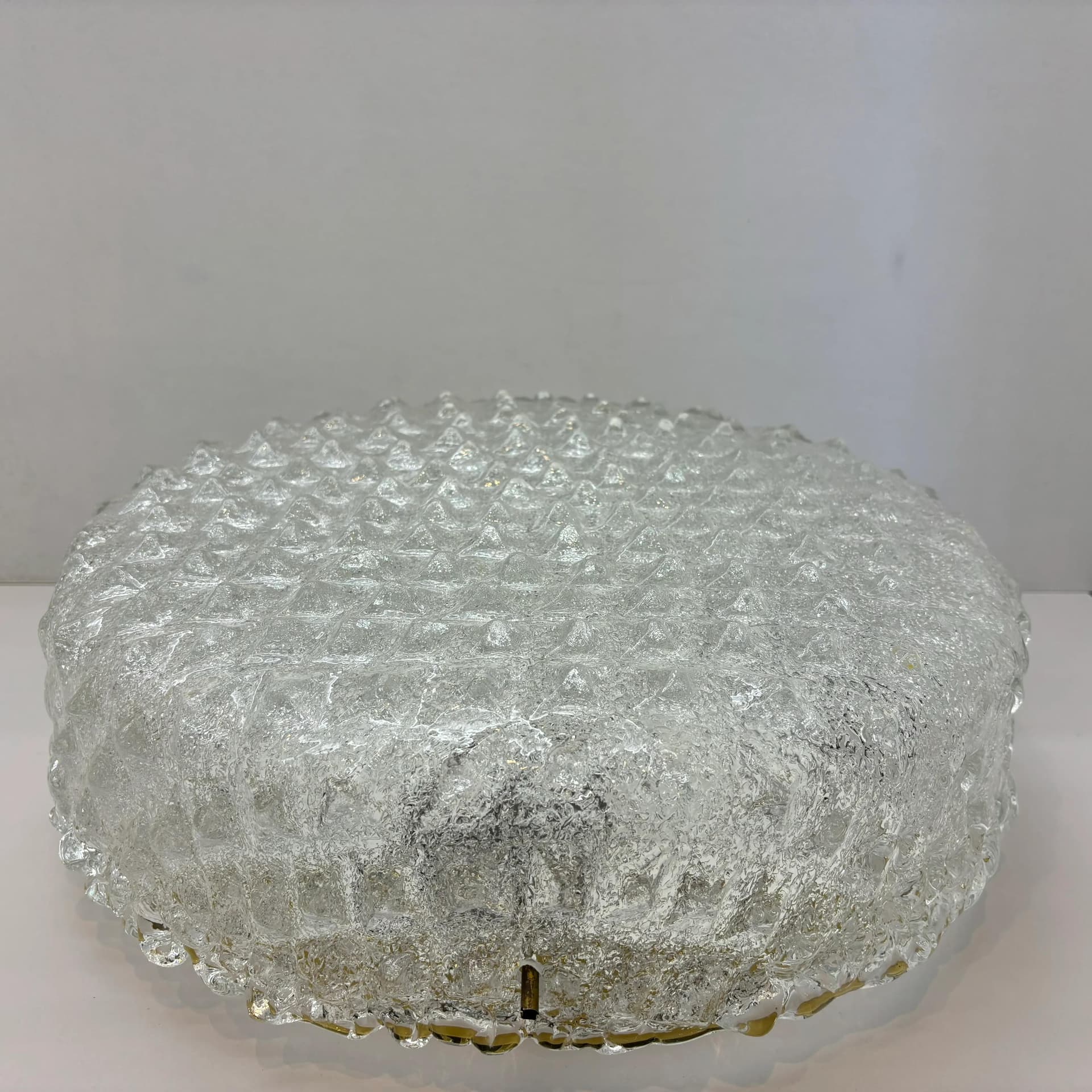 Plafon, złocony mosiądz, szkło Murano, Hillebrand, Niemcy, lata 70. - 8919