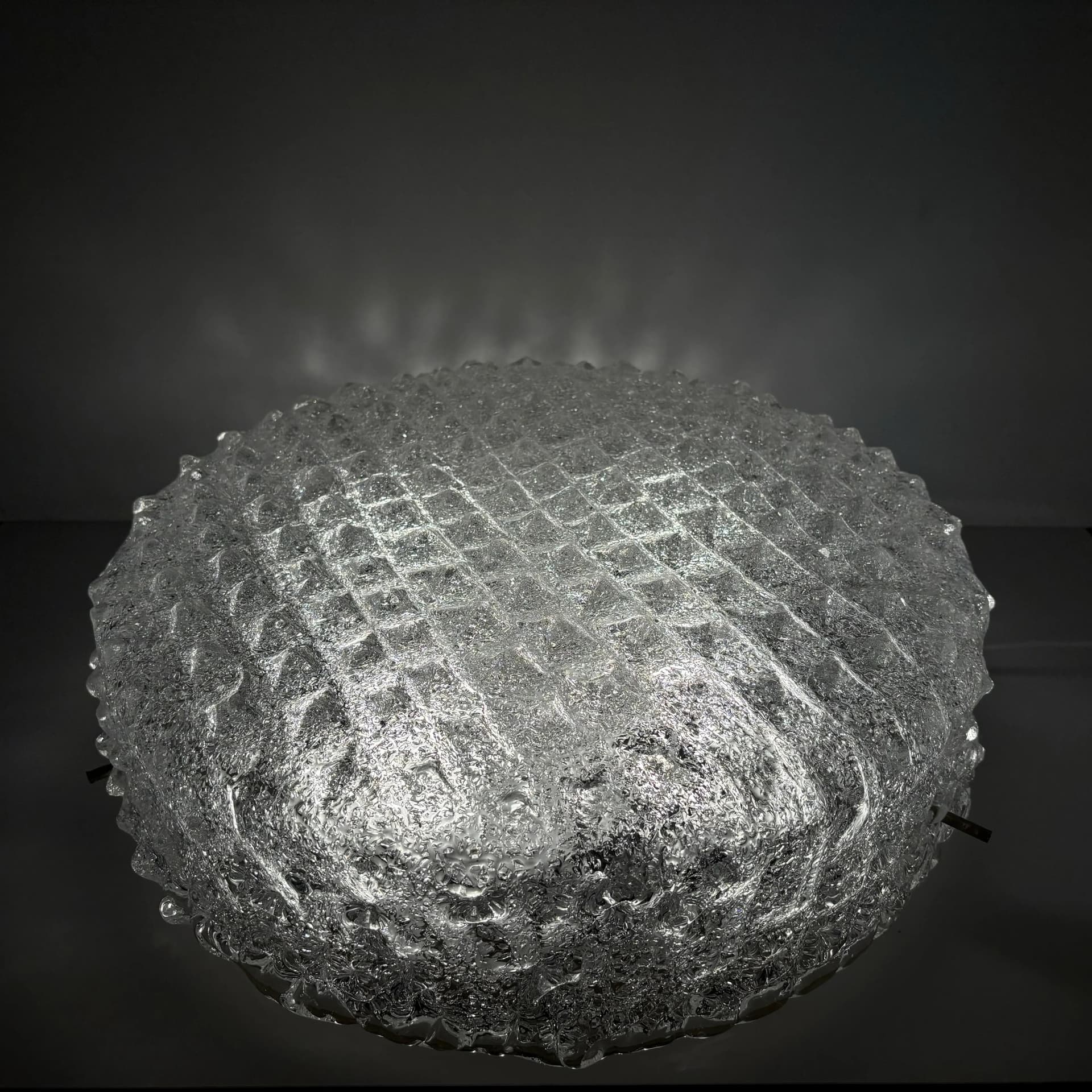 Plafon, złocony mosiądz, szkło Murano, Hillebrand, Niemcy, lata 70. - 8918