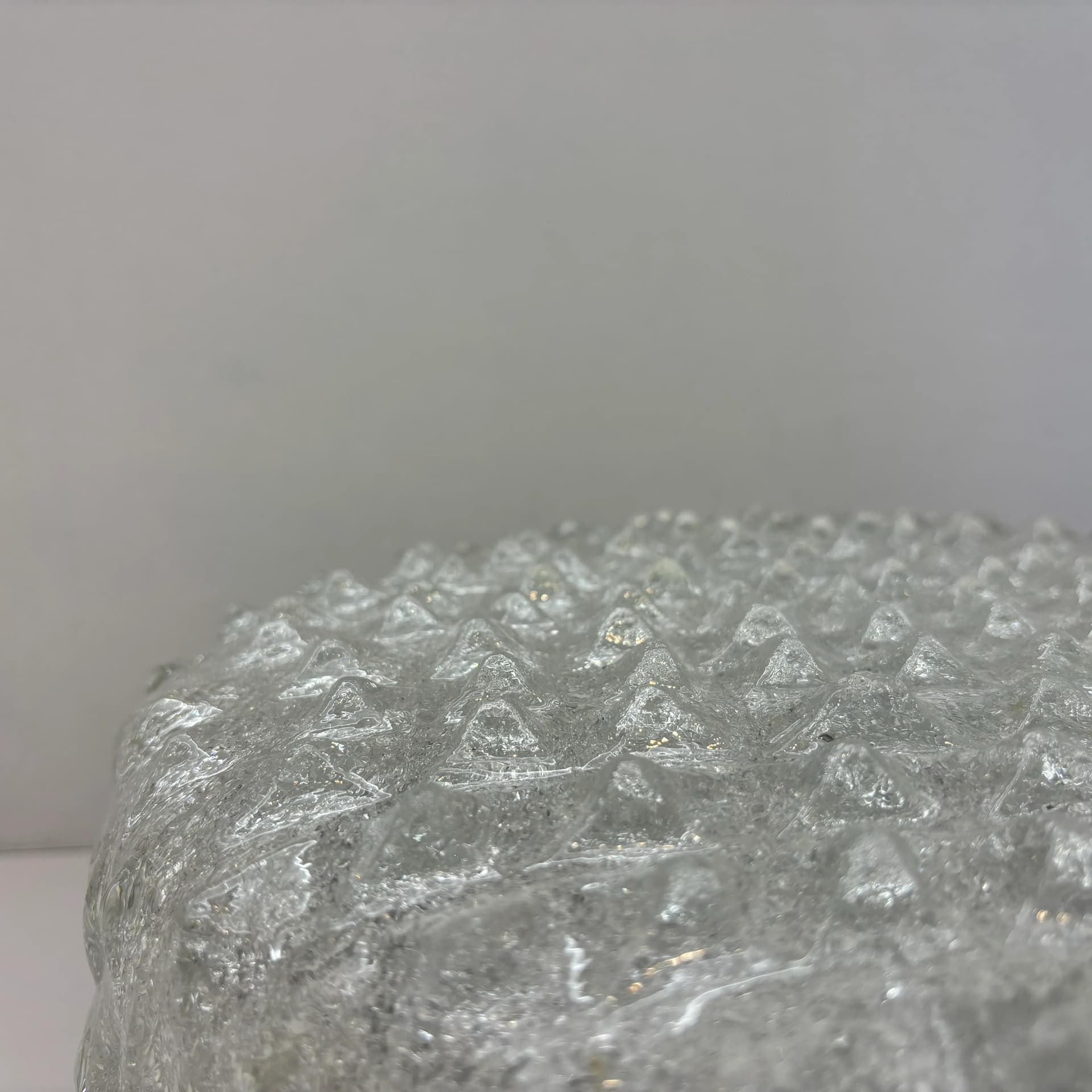 Plafon, złocony mosiądz, szkło Murano, Hillebrand, Niemcy, lata 70. - 8917