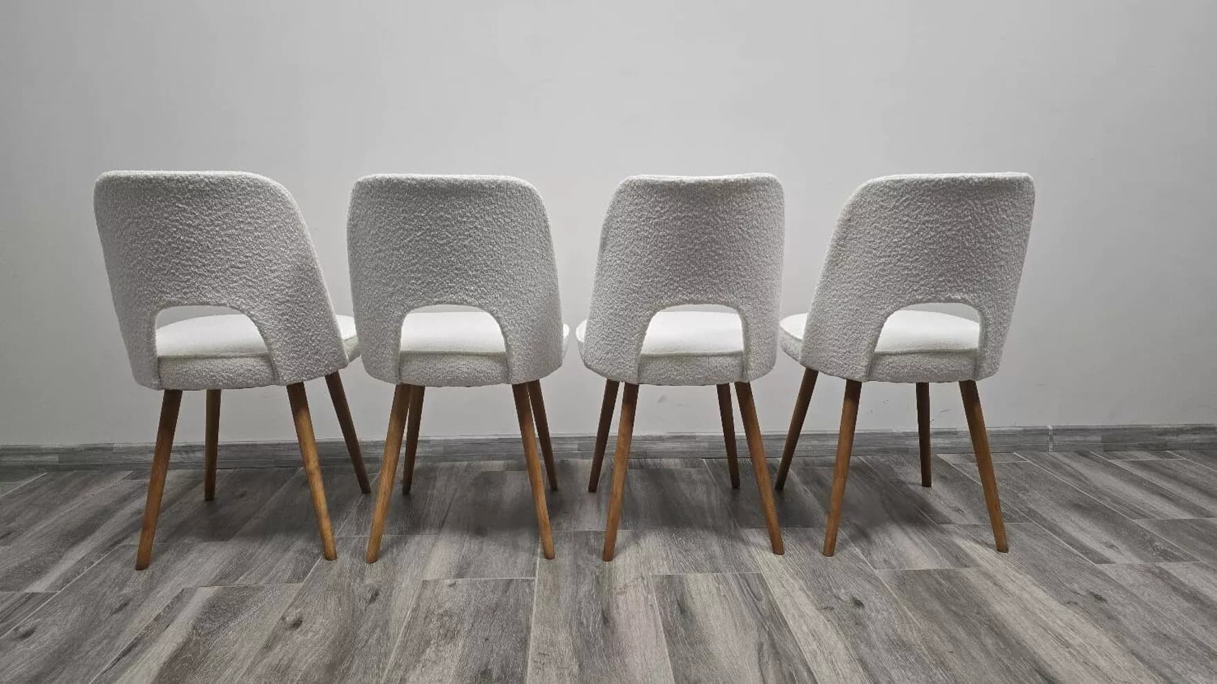 Set of four chairs, black wood, by O. Haerdtl, Tatra Nabytok, Czechoslovakia, 1960s. - 130546