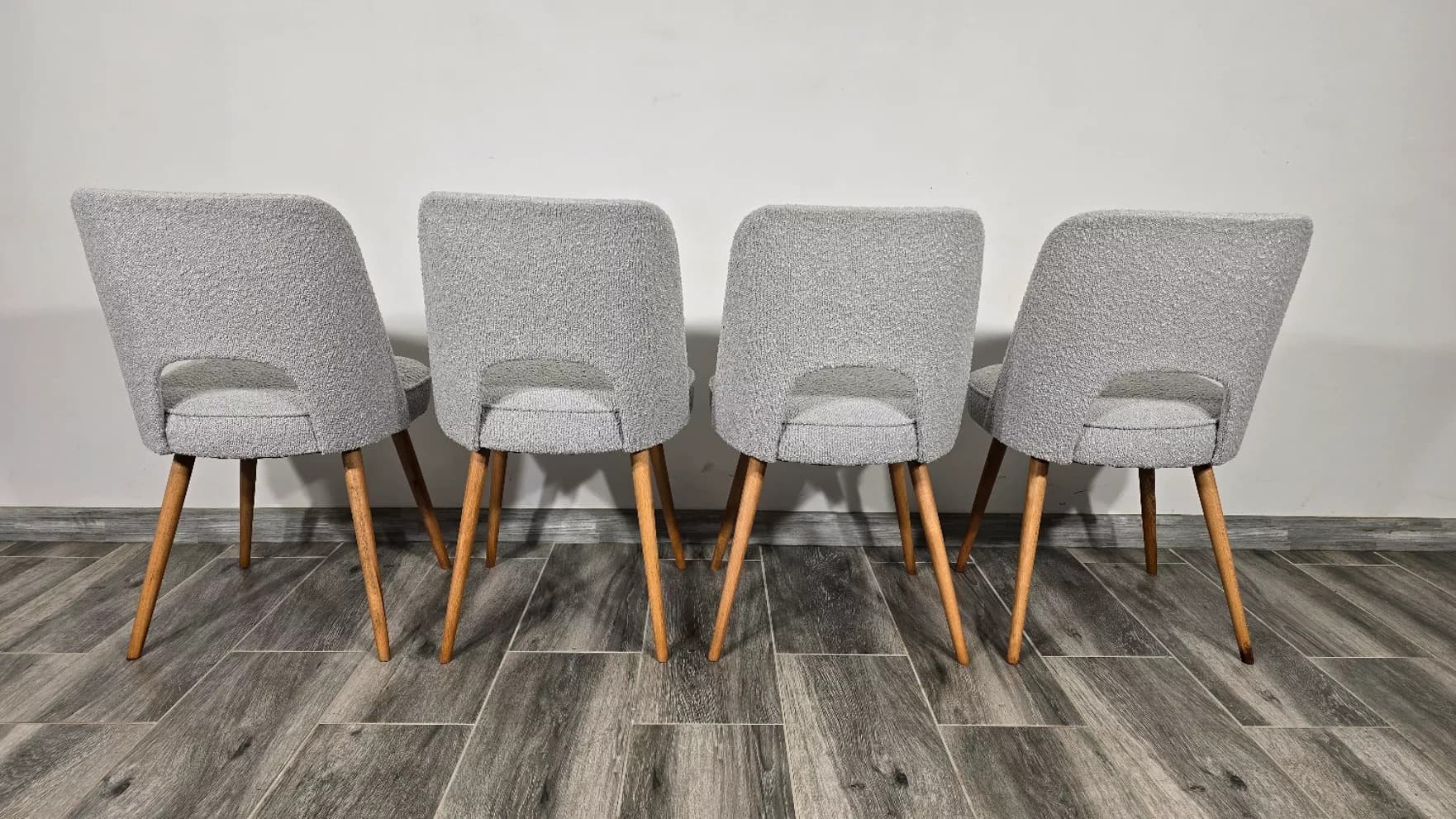 Set of four chairs, black wood, by O. Haerdtl, Tatra Nabytok, Czechoslovakia, 1960s. - 130576