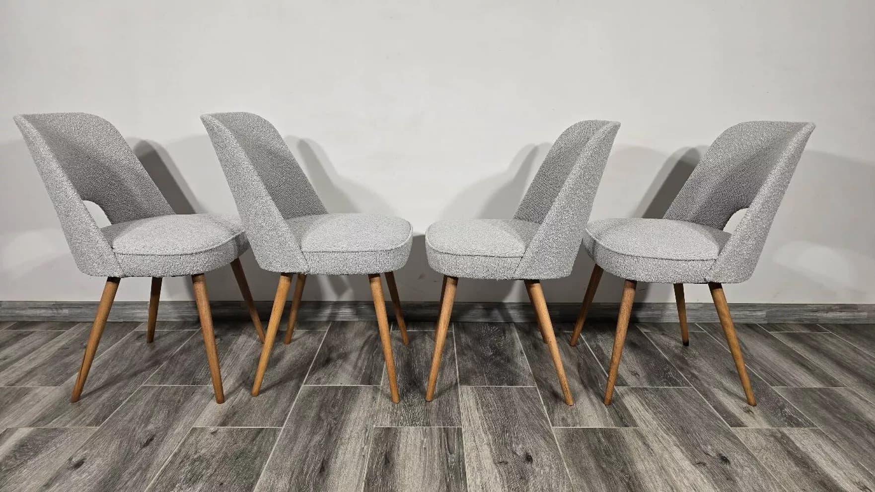 Set of four chairs, black wood, by O. Haerdtl, Tatra Nabytok, Czechoslovakia, 1960s. - 130571