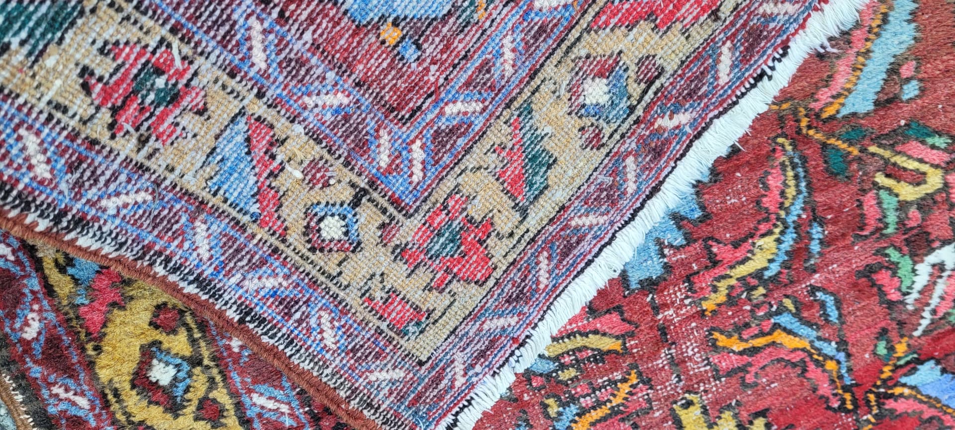 Chodnik Heriz, multikolor, wełna, Iran, 90x325 cm - 130655