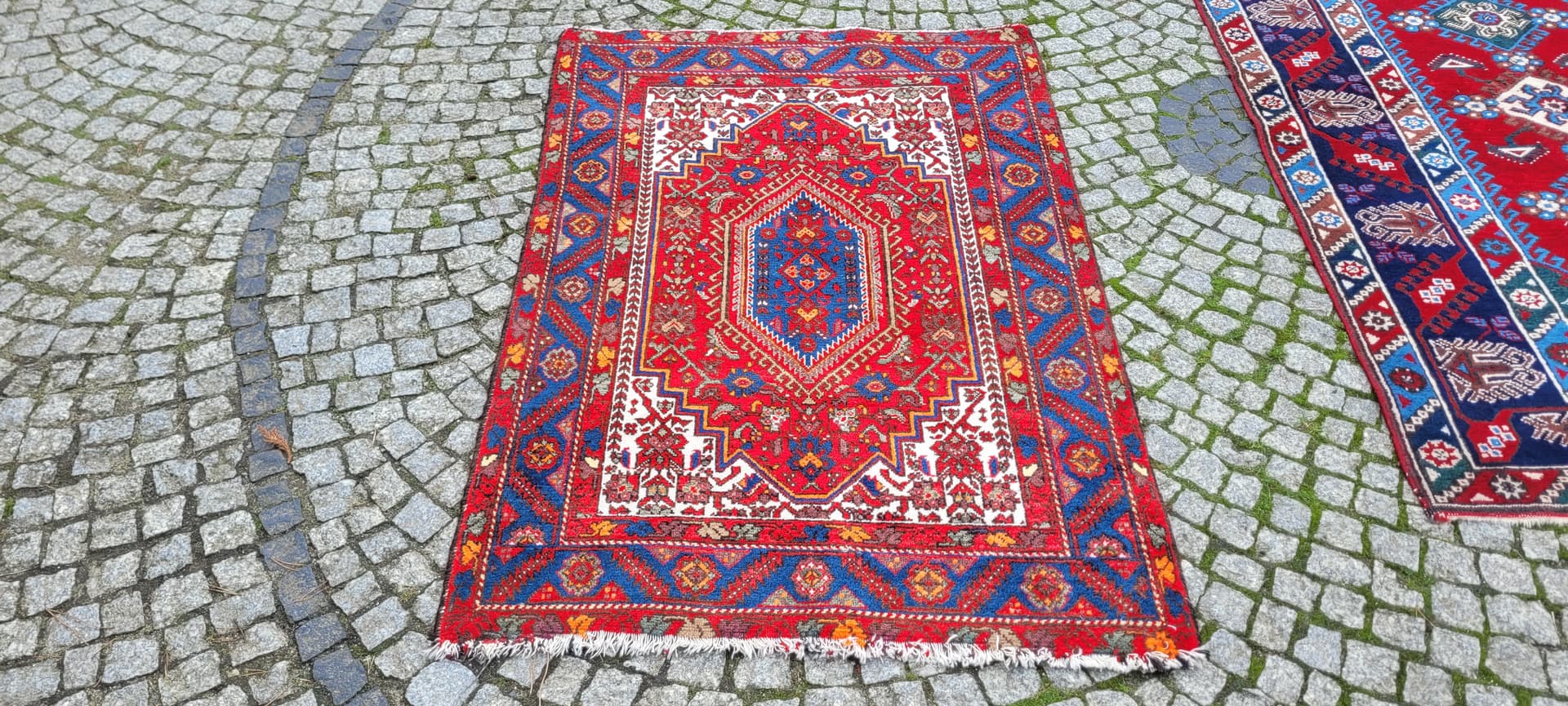 Dywan Bidjar, 160x105 cm, czerwony, wełna, Indie, lata 70. - 130689