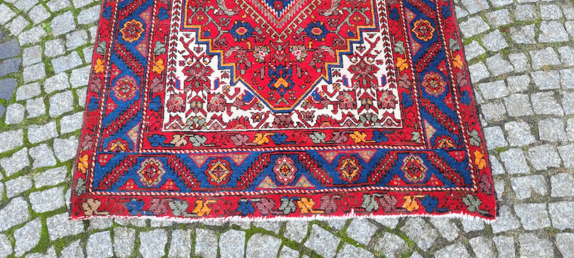 Dywan Bidjar, 160x105 cm, czerwony, wełna, Indie, lata 70. - 130692