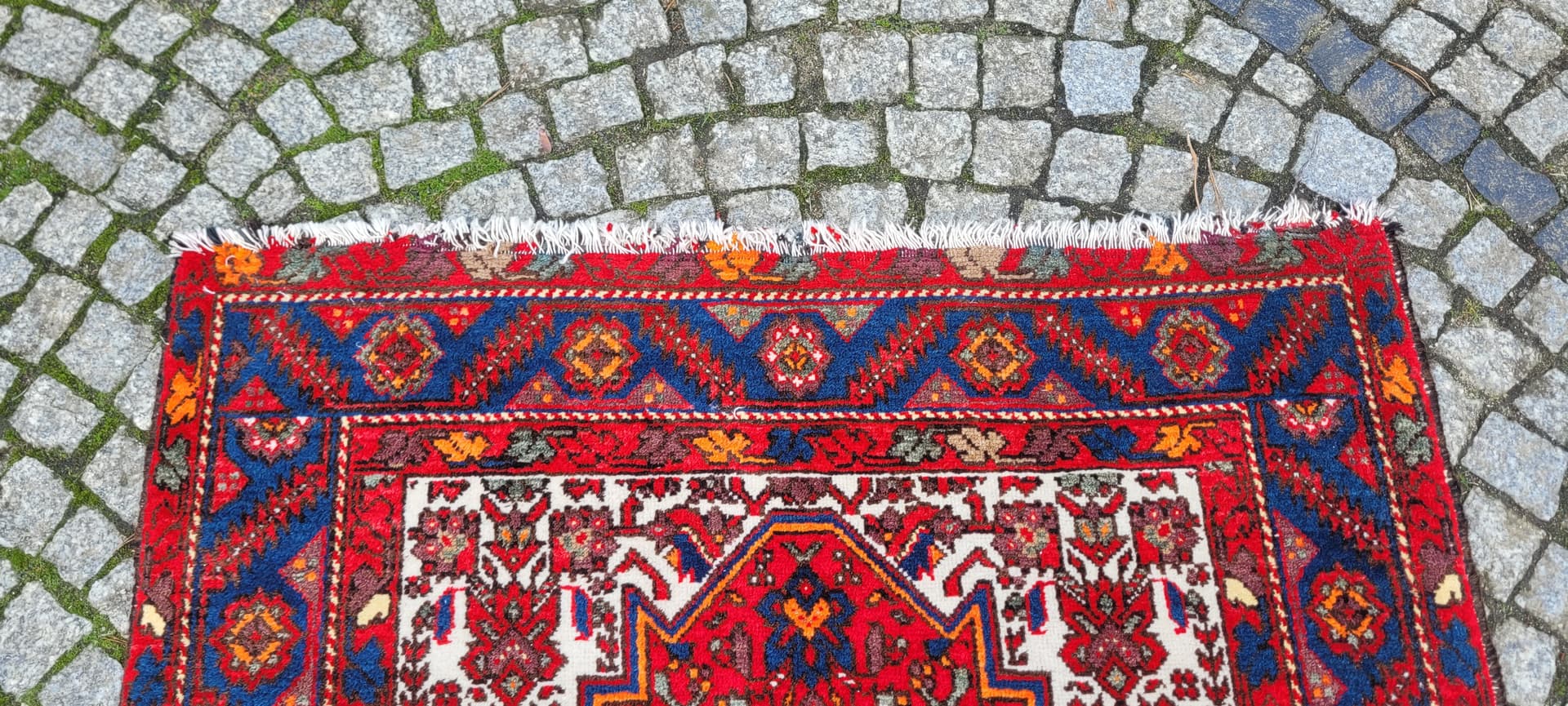 Dywan Bidjar, 160x105 cm, czerwony, wełna, Indie, lata 70. - 130684