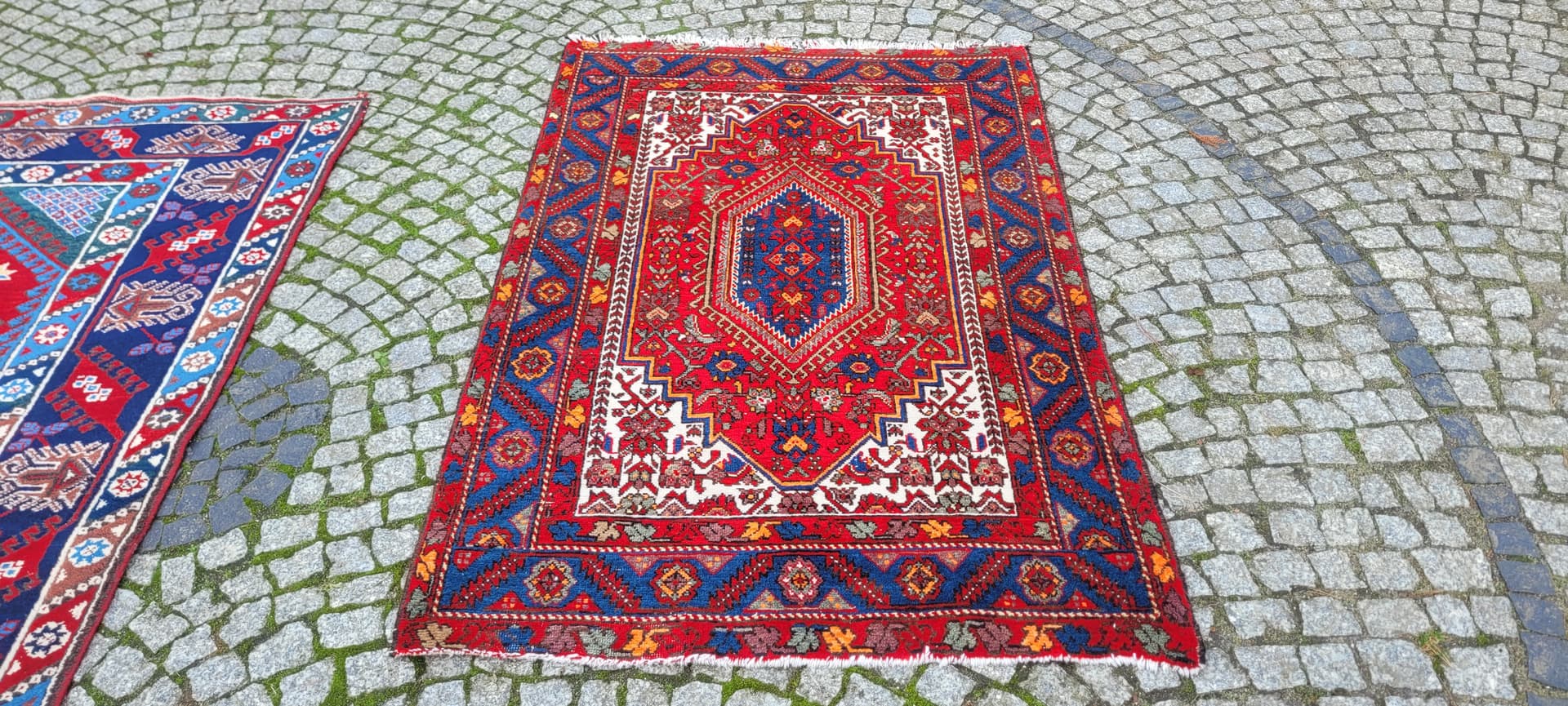 Dywan Bidjar, 160x105 cm, czerwony, wełna, Indie, lata 70. - 130686