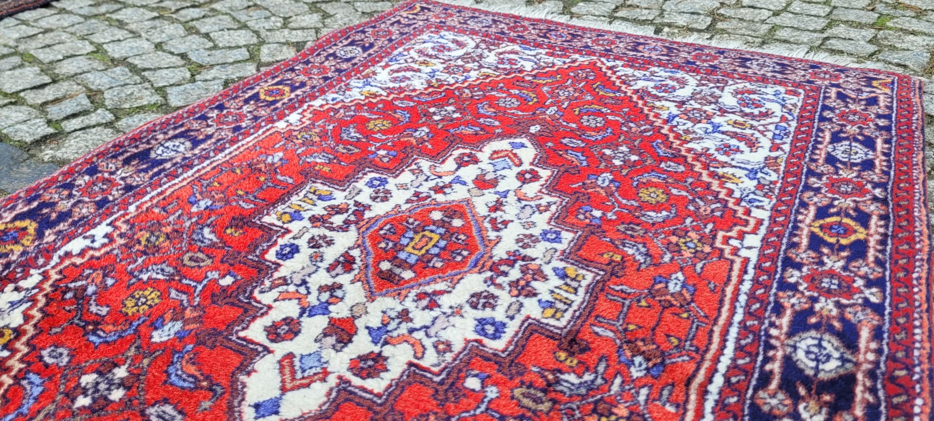 Dywan Bidjar 130x80cm, czerwony, wełna, Indie - 130766