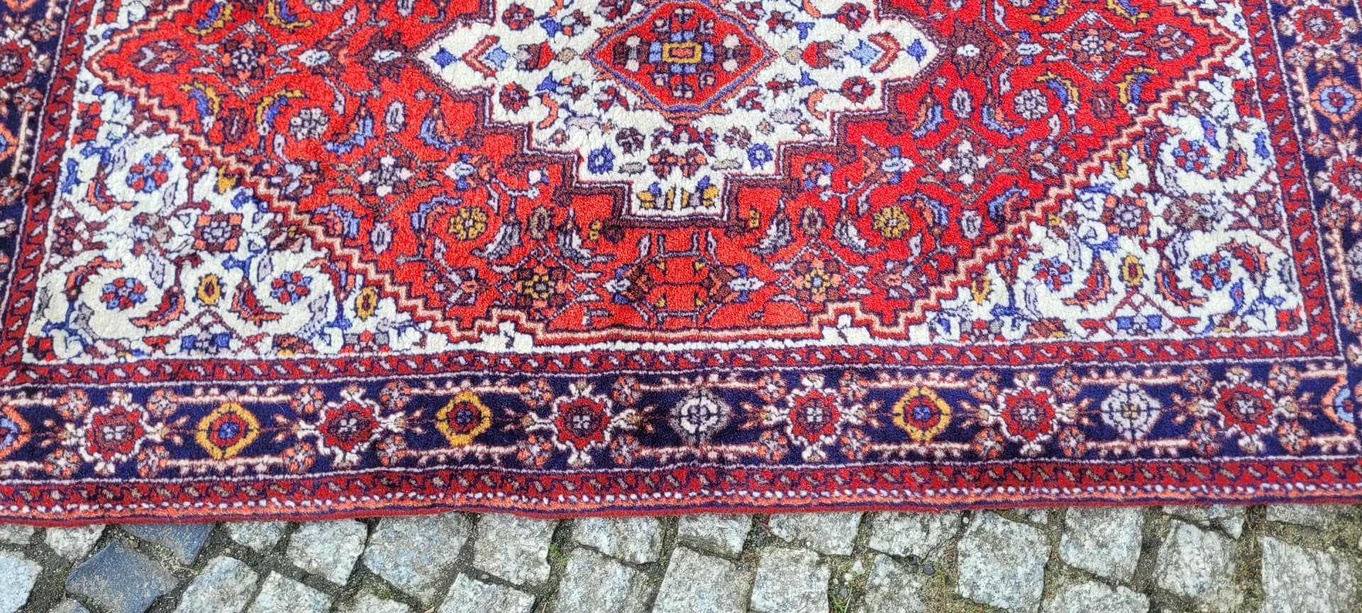 Dywan Bidjar 130x80cm, czerwony, wełna, Indie - 130778