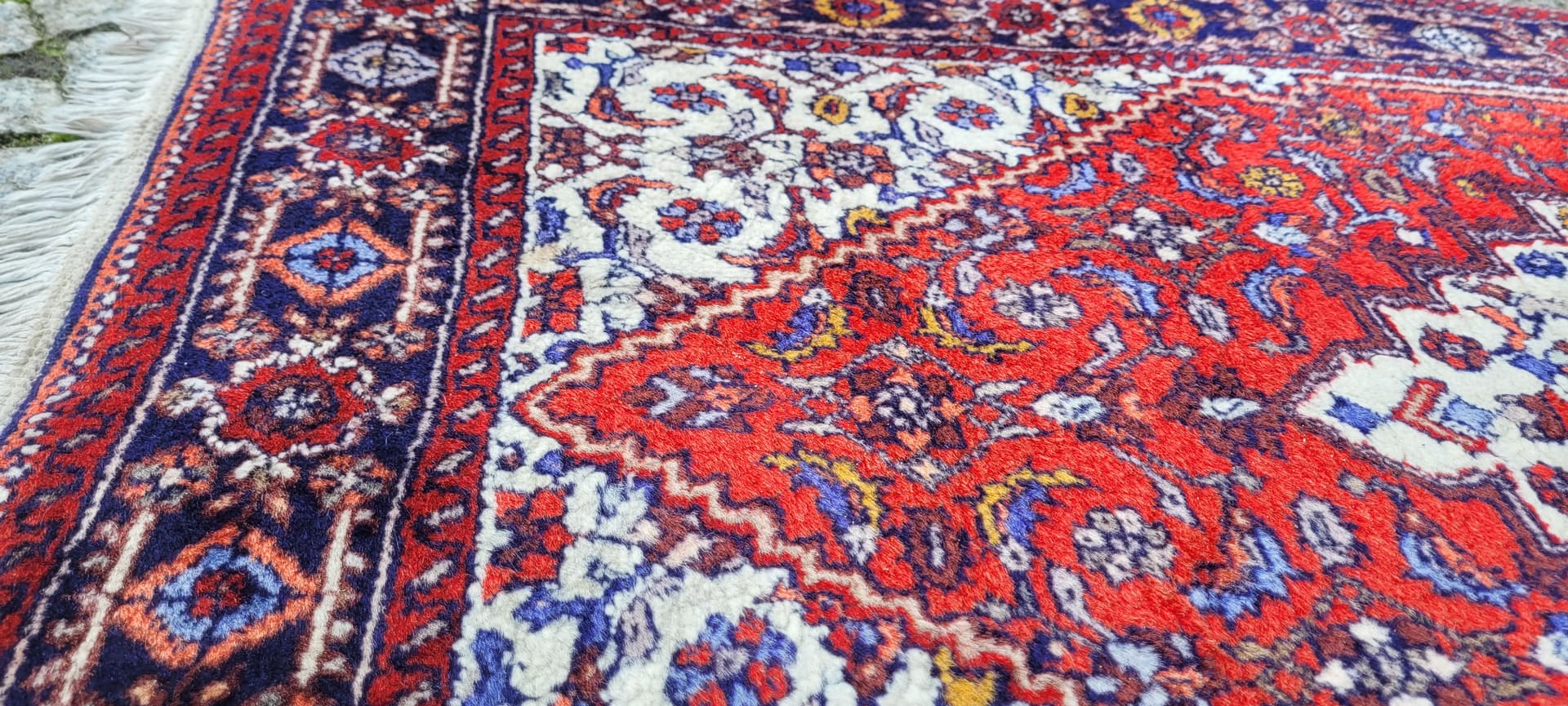 Dywan Bidjar 130x80cm, czerwony, wełna, Indie - 130769