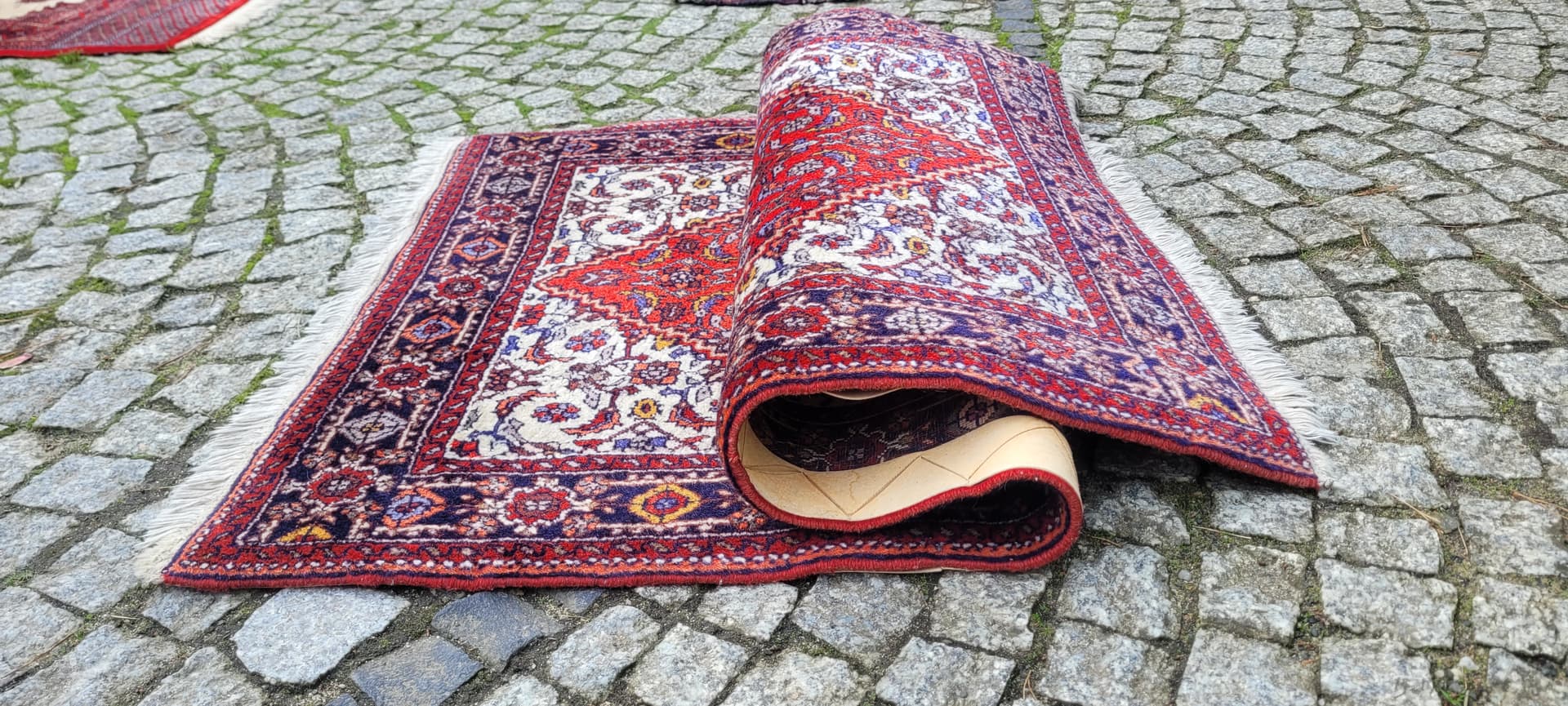 Dywan Bidjar 130x80cm, czerwony, wełna, Indie - 130764