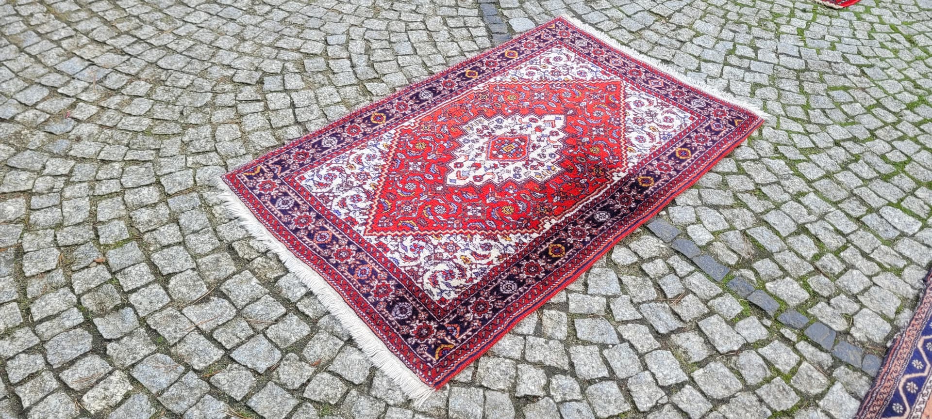 Dywan Bidjar 130x80cm, czerwony, wełna, Indie - 130777