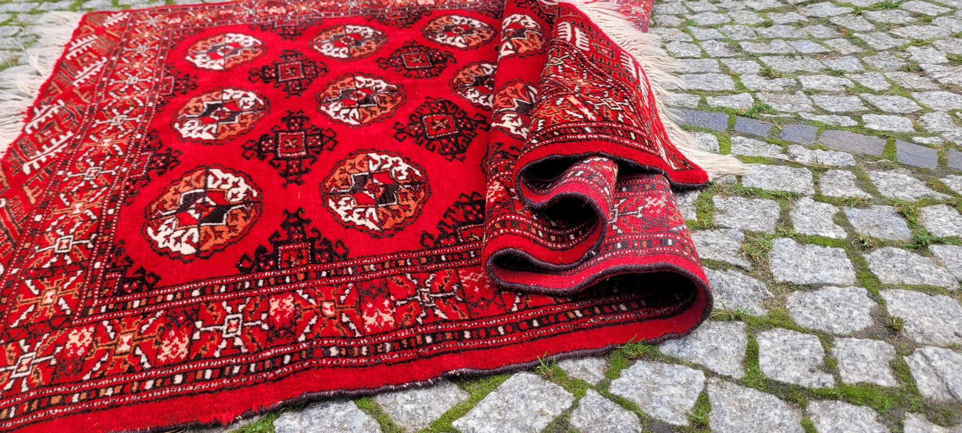 Dywan Tekke, czerwony, wełna, Turkmenistan, lata 90. - 130795