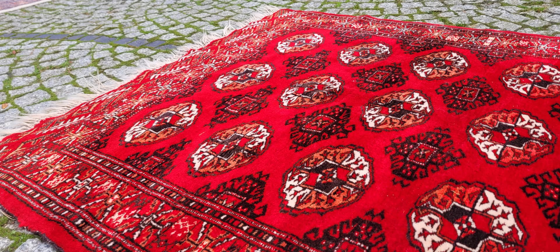 Dywan Tekke, czerwony, wełna, Turkmenistan, lata 90. - 130793