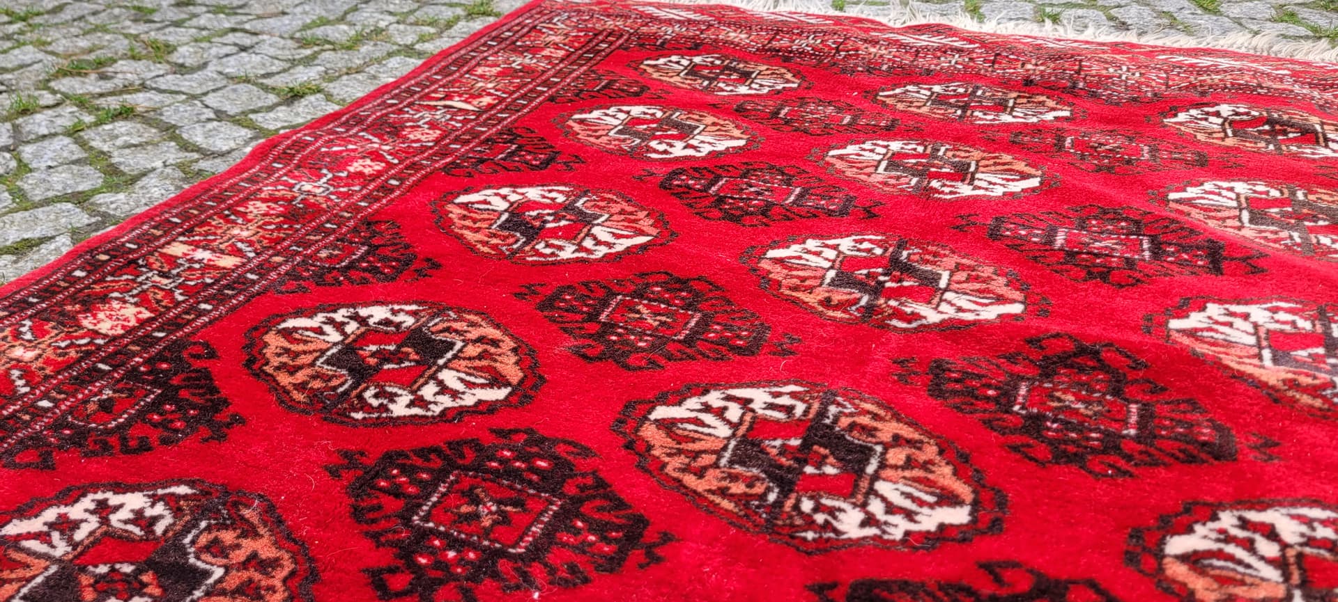 Dywan Tekke, czerwony, wełna, Turkmenistan, lata 90. - 130794