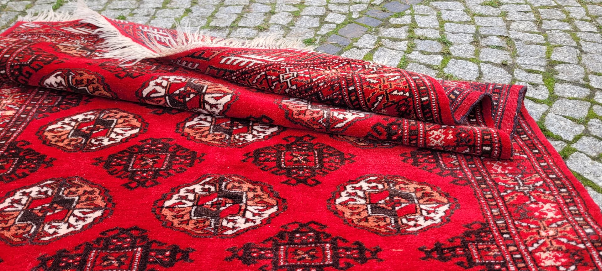 Dywan Tekke, czerwony, wełna, Turkmenistan, lata 90. - 130796