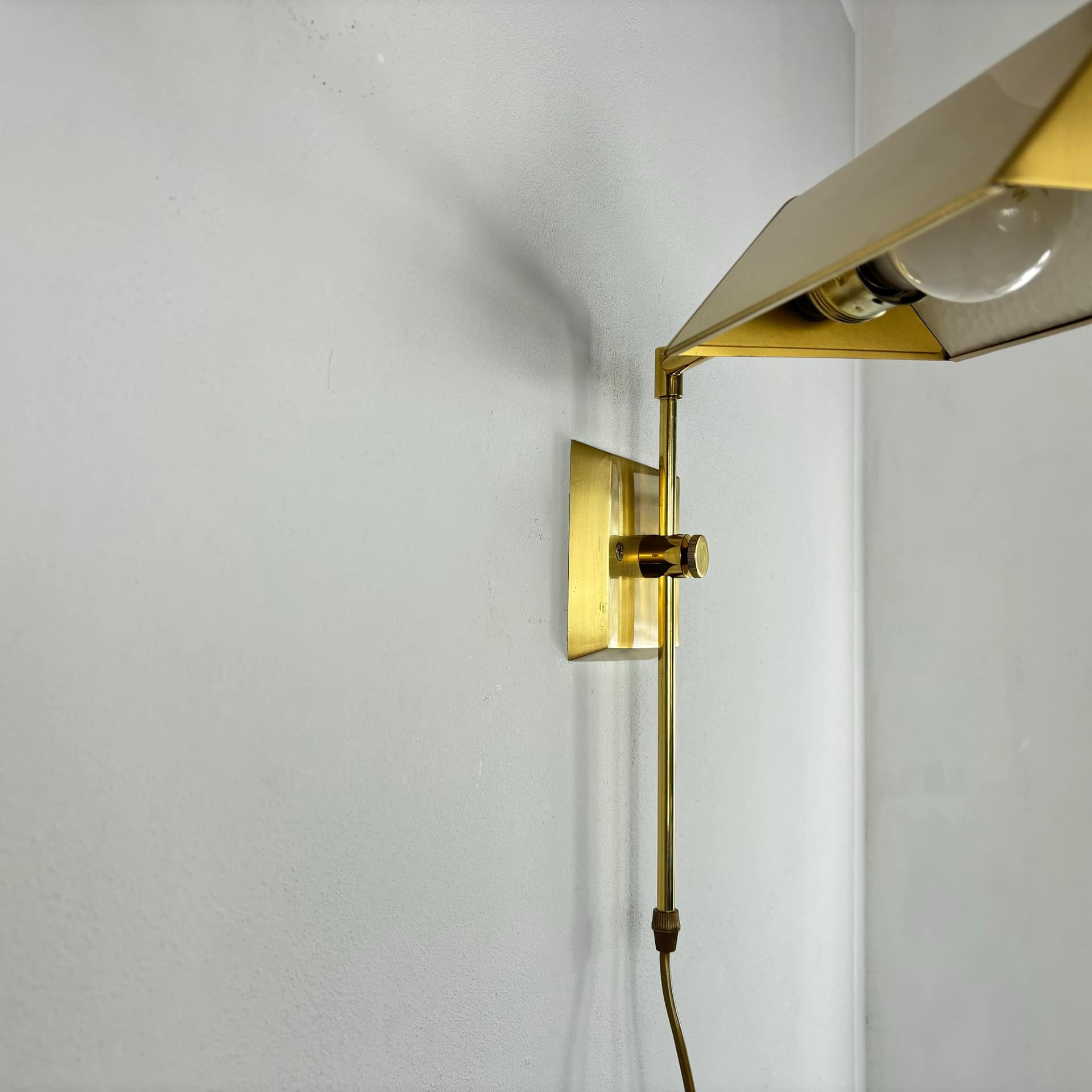 Kinkiet, mosiądz złoty, Niemcy, lata 70. - 8900