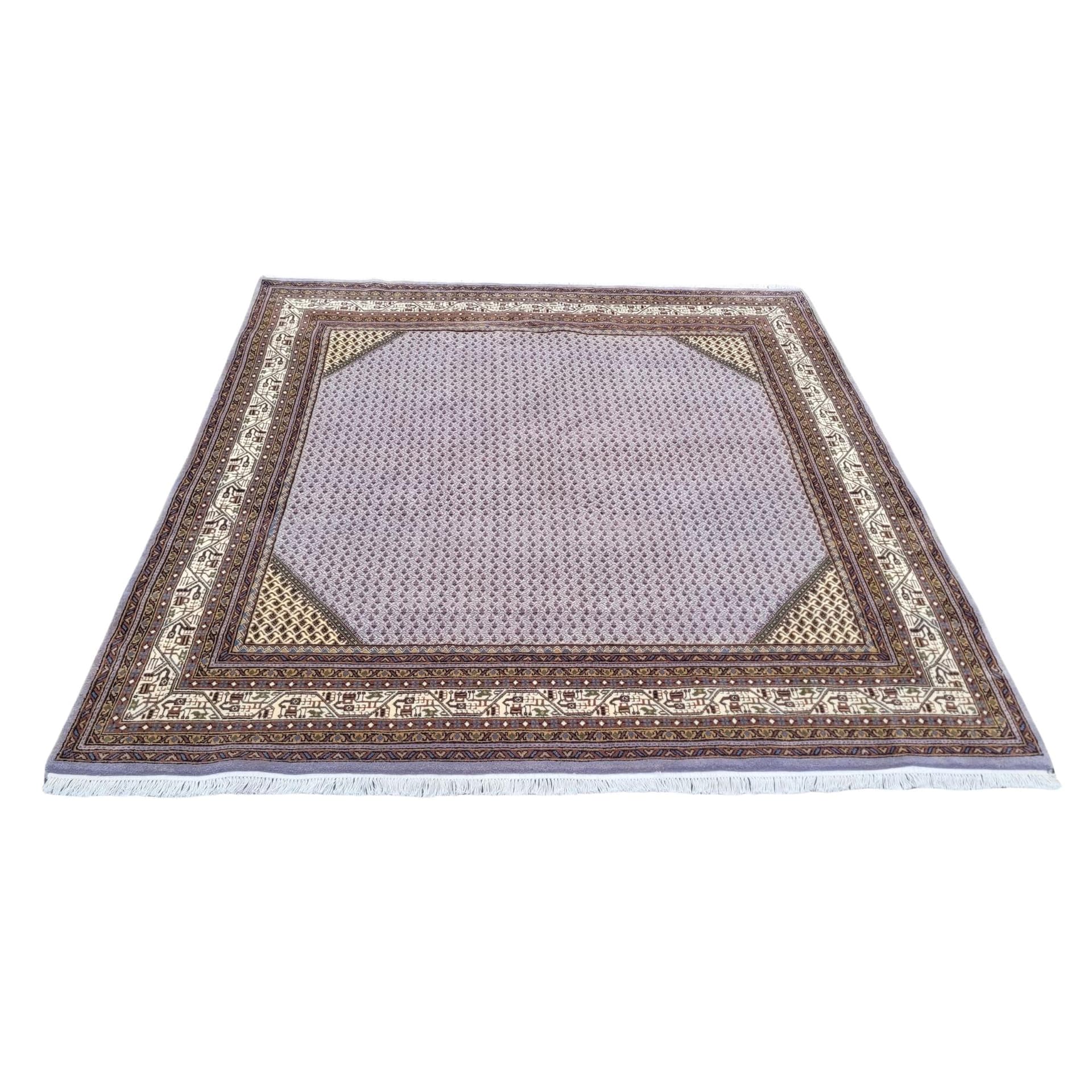 Dywan Indo Saroug Mir 205x255 cm, multikolor, wełna, Indie, lata 60.