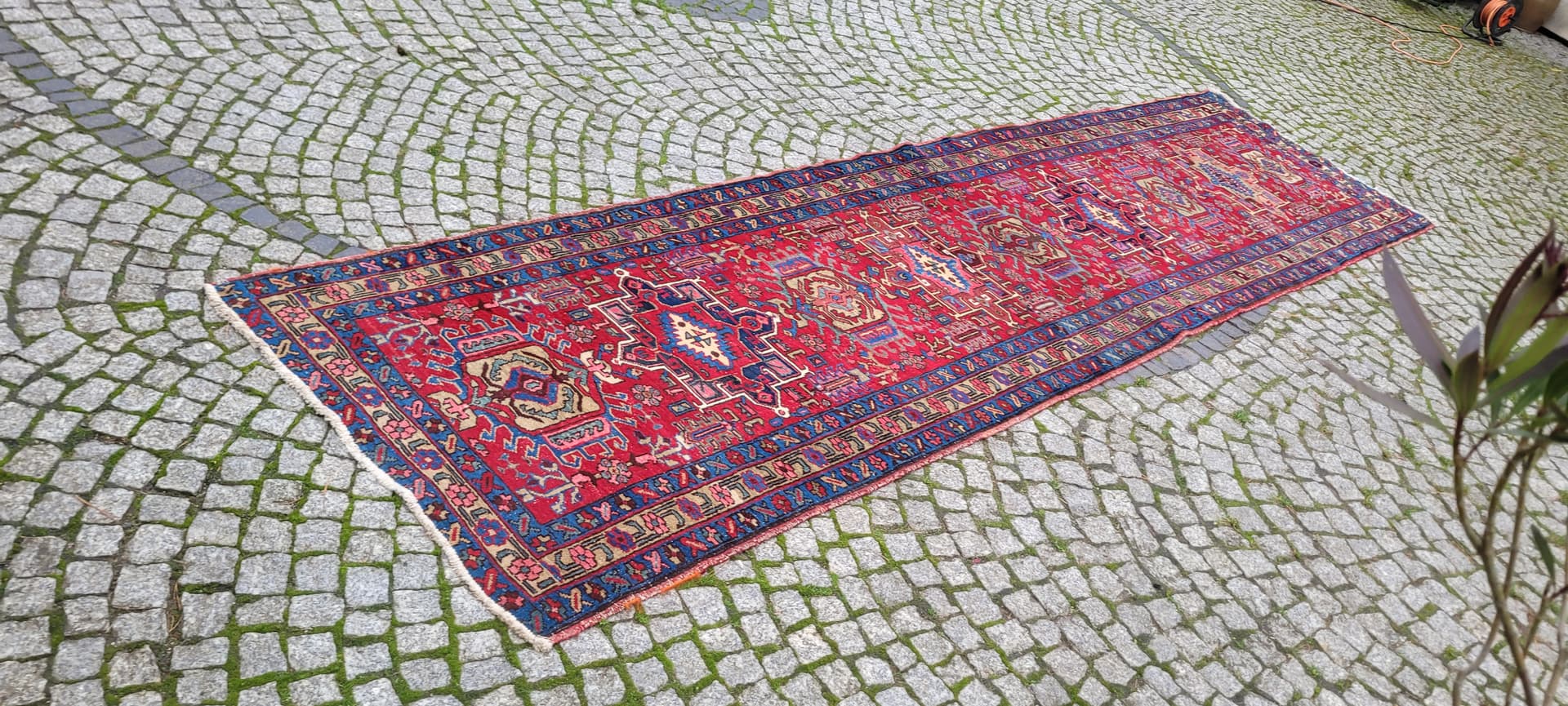 Dywan Heriz, czerwony, wełna, Persja - 130873