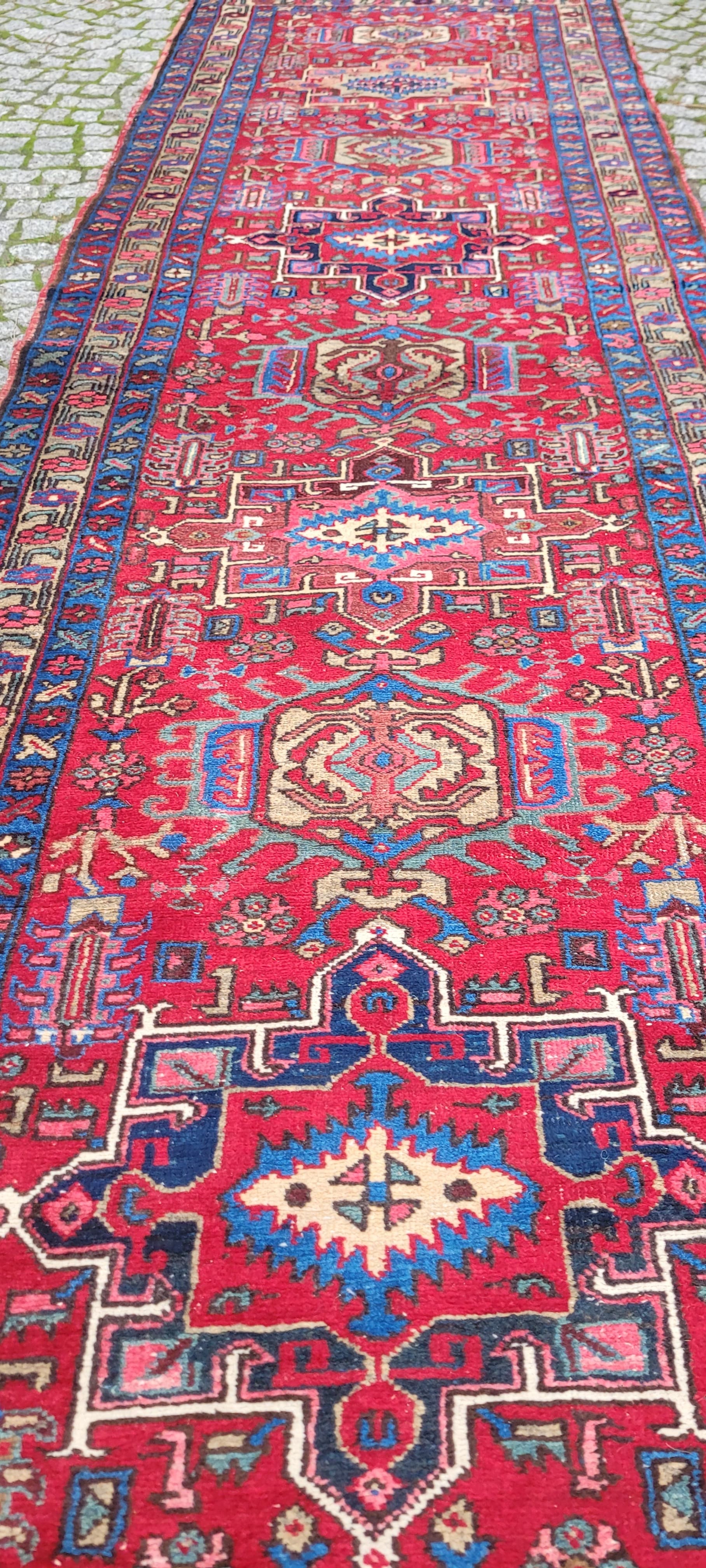 Dywan Heriz, czerwony, wełna, Persja - 130871