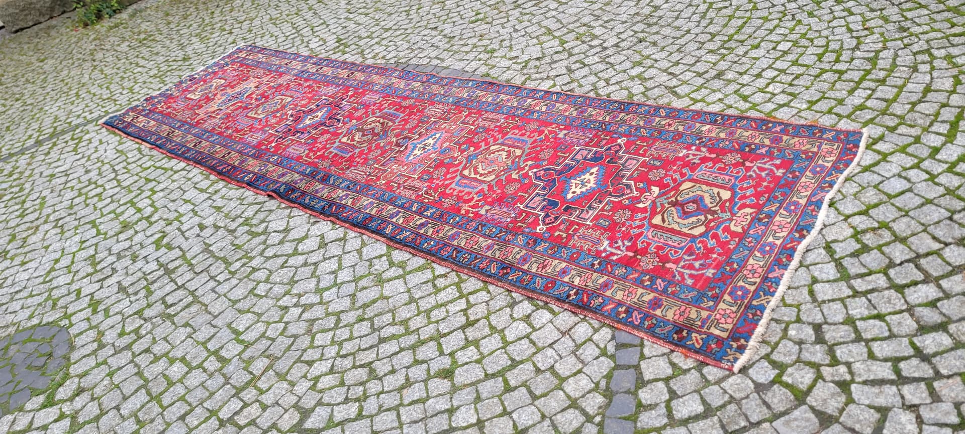 Dywan Heriz, czerwony, wełna, Persja - 130878