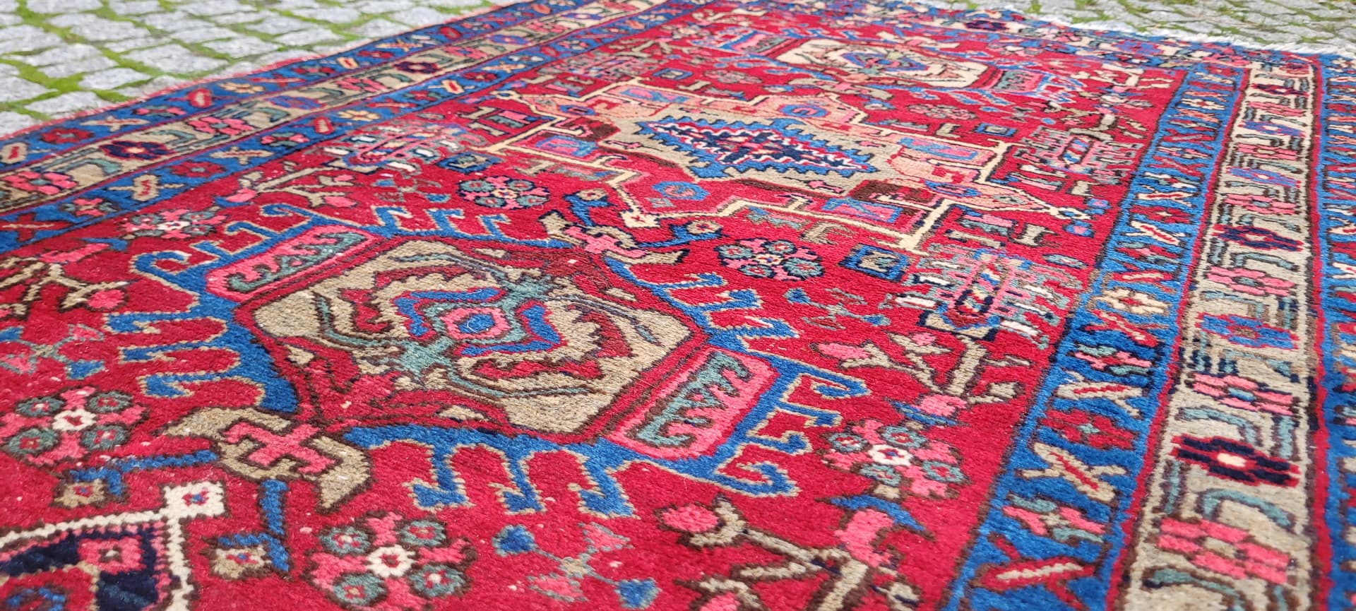 Dywan Heriz, czerwony, wełna, Persja - 130870