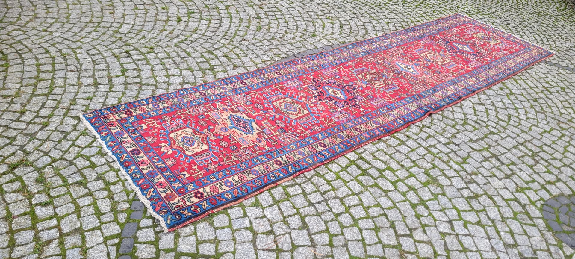 Dywan Heriz, czerwony, wełna, Persja - 130882