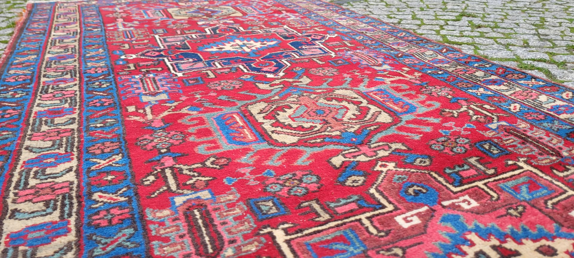 Dywan Heriz, czerwony, wełna, Persja - 130868