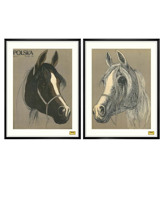 Komplet okładek POLSKA, multikolor, papier, aut. J. Wilkoń, Polska, lata 70. - WYMIARY