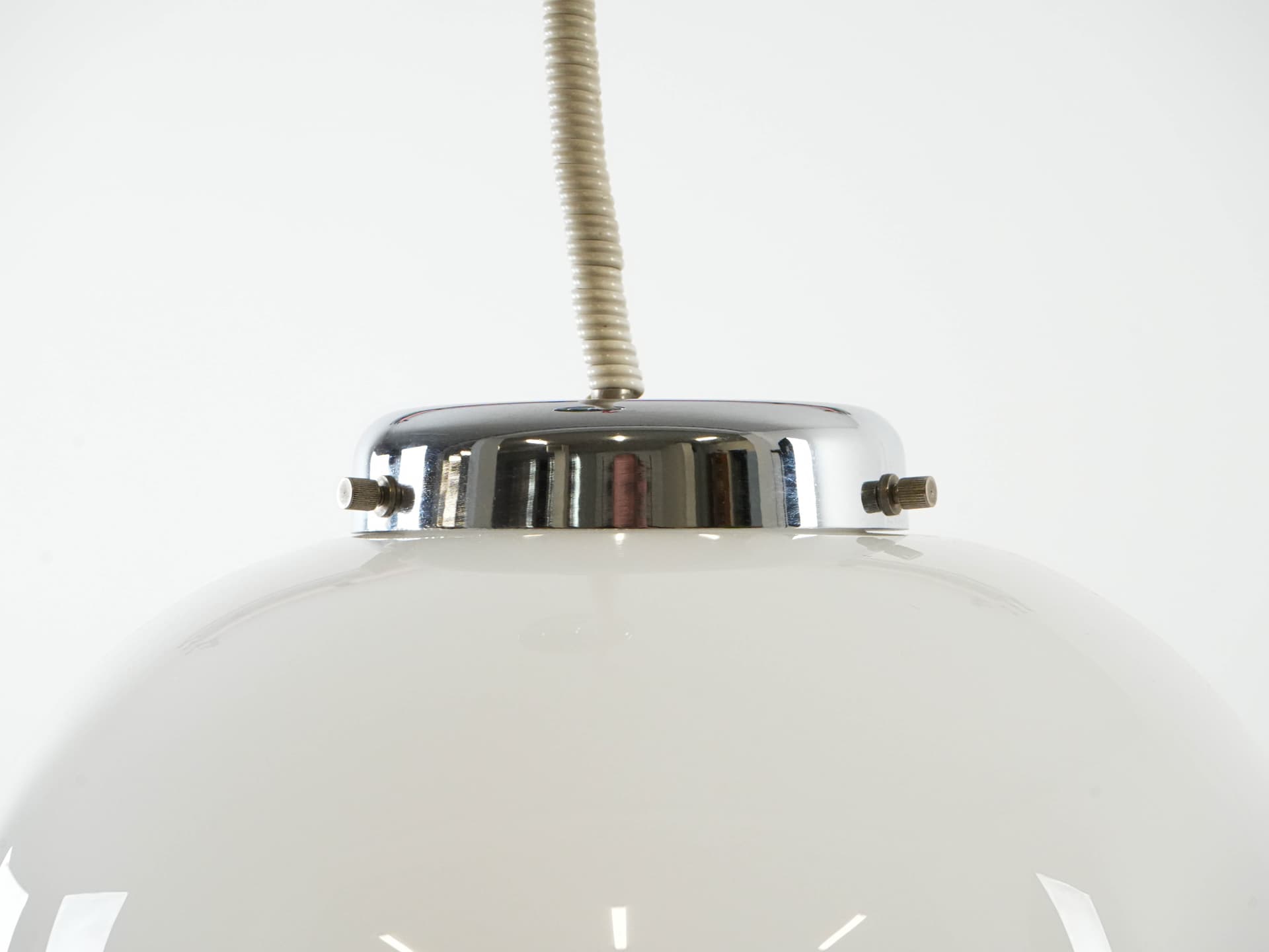 Pendant lamp, white glass, Italy, 1970s. - 131006