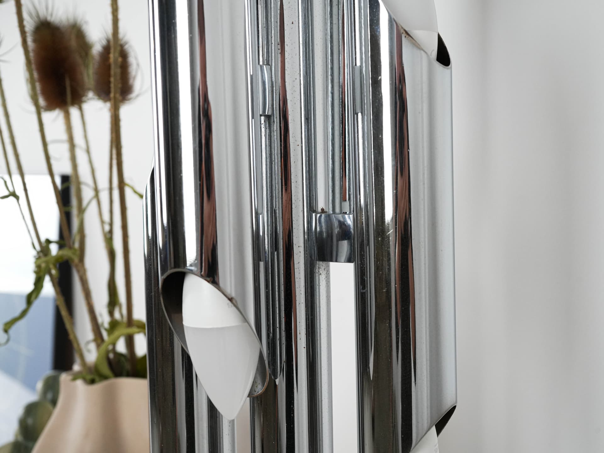 Floor Lamp Space Age, chrome silver metal, Italy, 1970s. - 131073