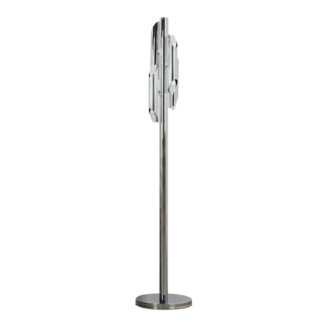 Floor Lamp Space Age, chrome silver metal, Italy, 1970s. - DIMENSION