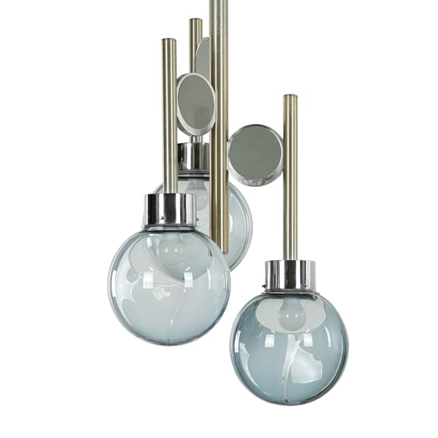 Żyrandol Space Age, szkło Murano, Włochy, lata 70. - WYMIARY