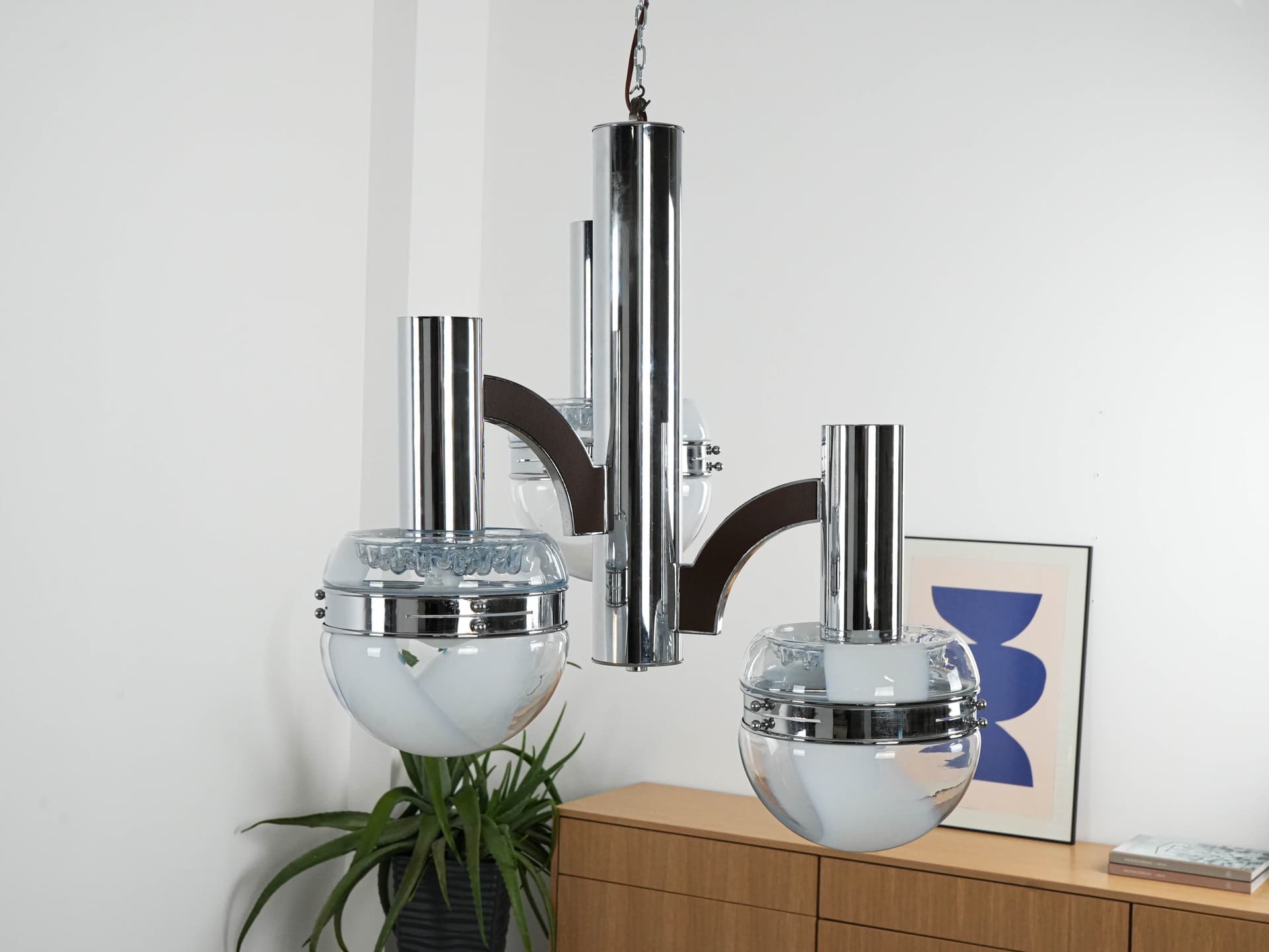 Żyrandol Space Age, szkło Murano, Włochy, lata 70 - 131158