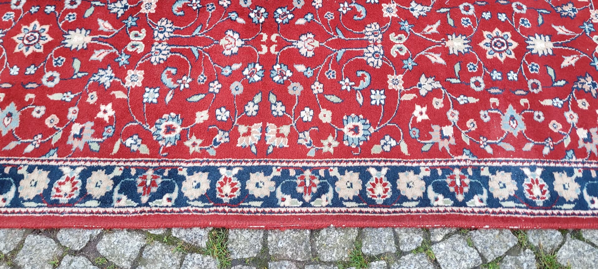 Chodnik Indo Keshan, 80x315 cm, czerwony, wełna, Indie - 131316