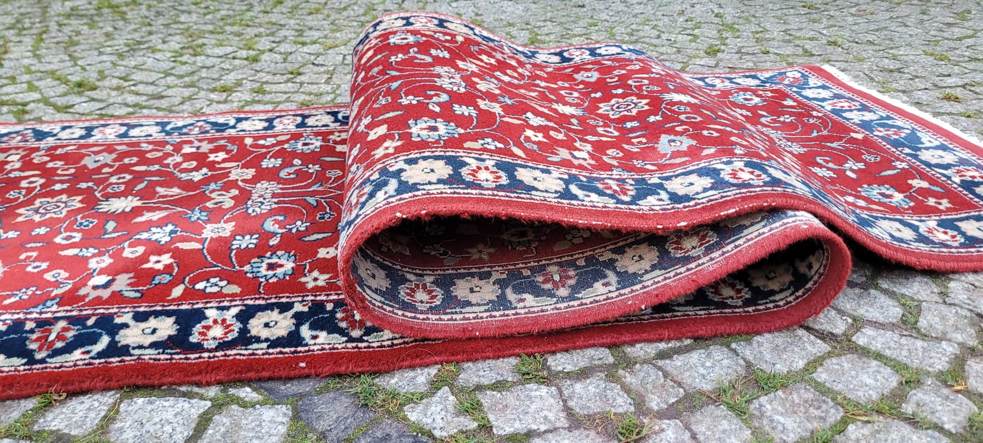 Chodnik Indo Keshan, 80x315 cm, czerwony, wełna, Indie - 131317