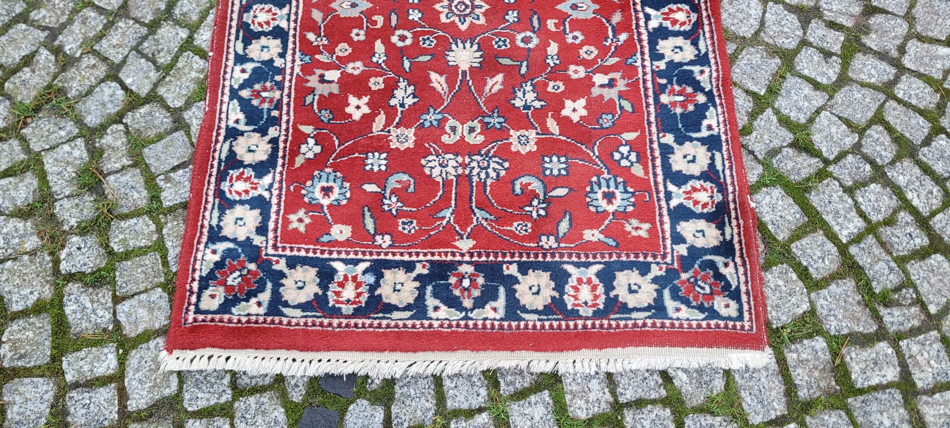 Chodnik Indo Keshan, 80x315 cm, czerwony, wełna, Indie - 131311