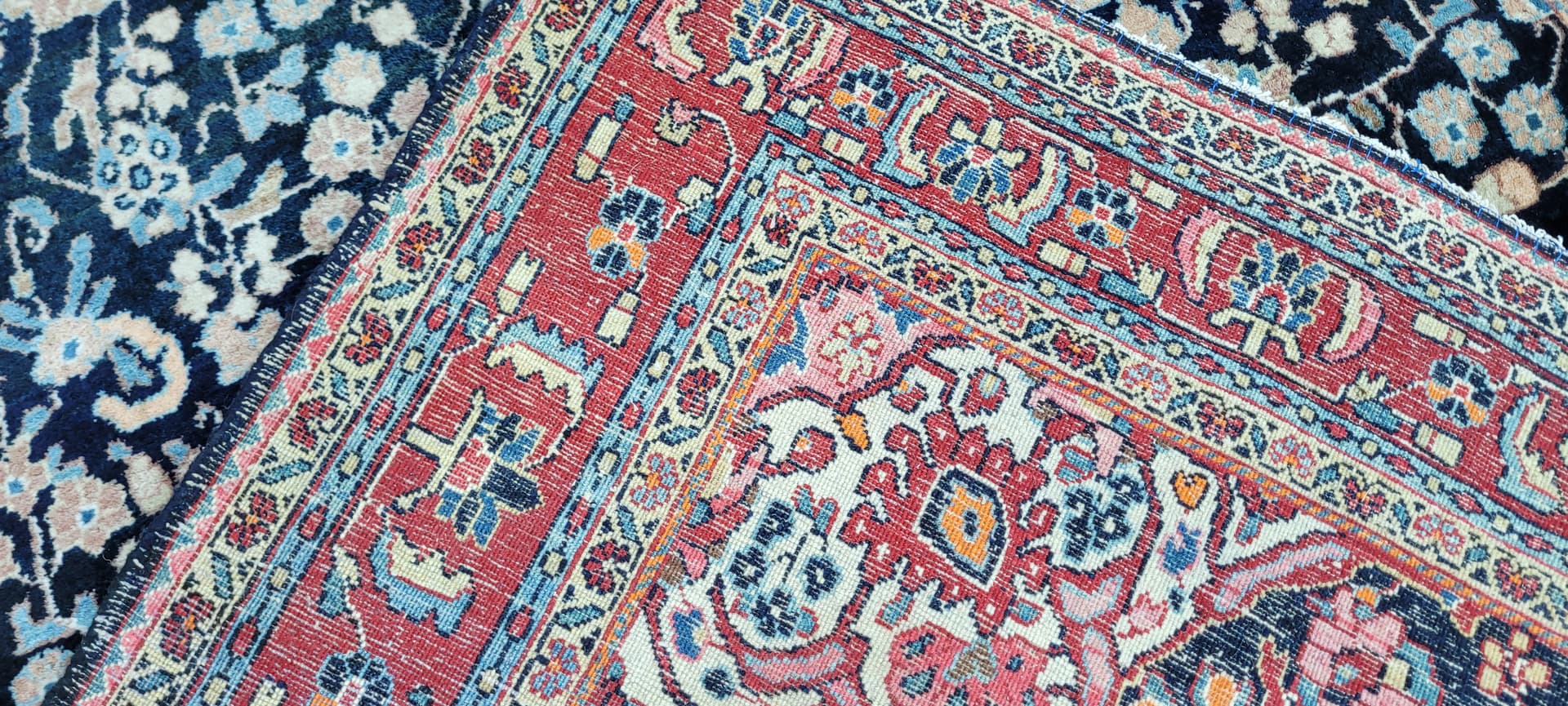 Dywan Faraghan, granatowy, wełna, Iran, początek XX w. - 131417